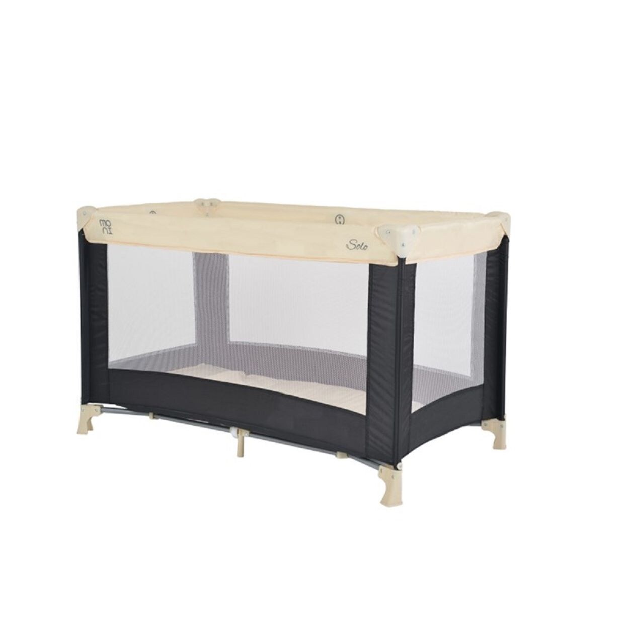 Moni Reisebett, Laufstall Solo Faltmatratze, Aufbewahrungstasche, faltbar beige