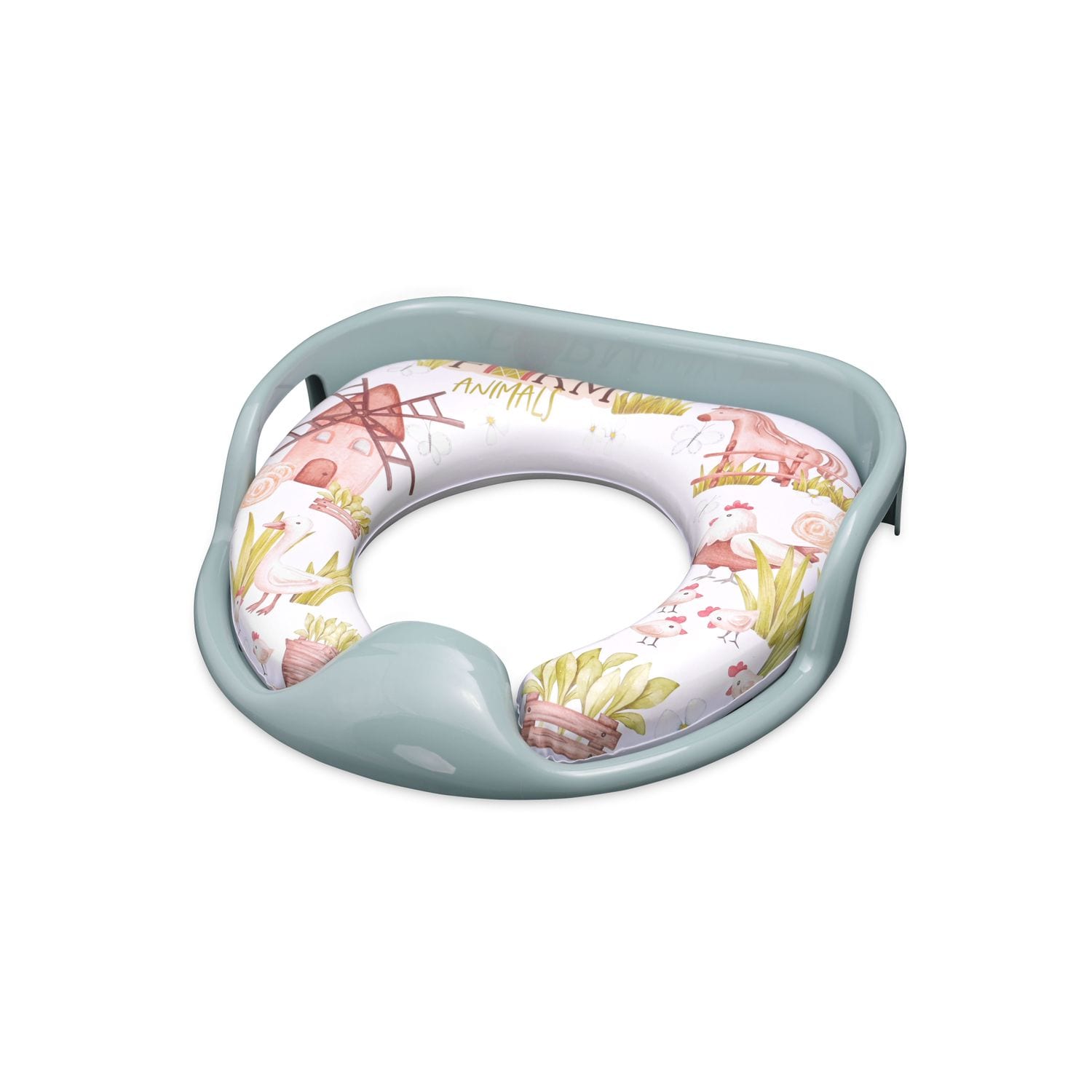 Lorelli Toilettensitz weich, Handgriffe, gepolstertes Sitzkissen, Spritzschutz gr&uuml;n - Bild 1