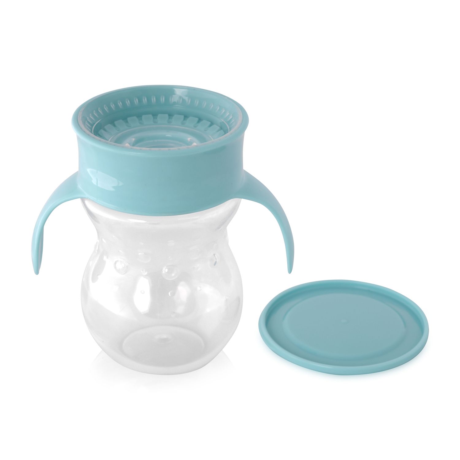 Baby Care Trinkbecher 360 Grad auslaufsicher 270ml Trinklernbecher ab 12 Monate blau - Bild 1