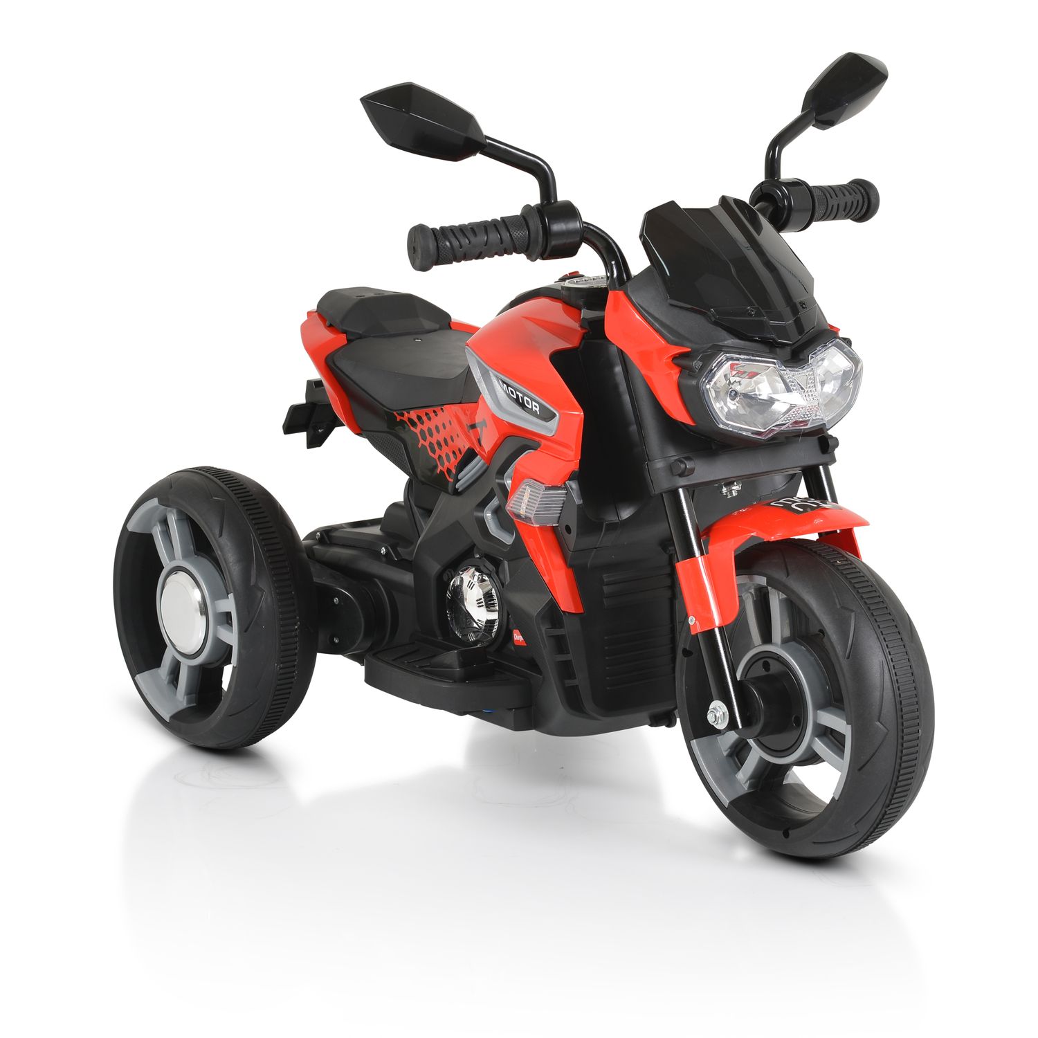 Moni Kinder Elektromotorrad Colombo Scheinwerfer, zwei Motoren, MP3, bis 7 km/h rot - Bild 1