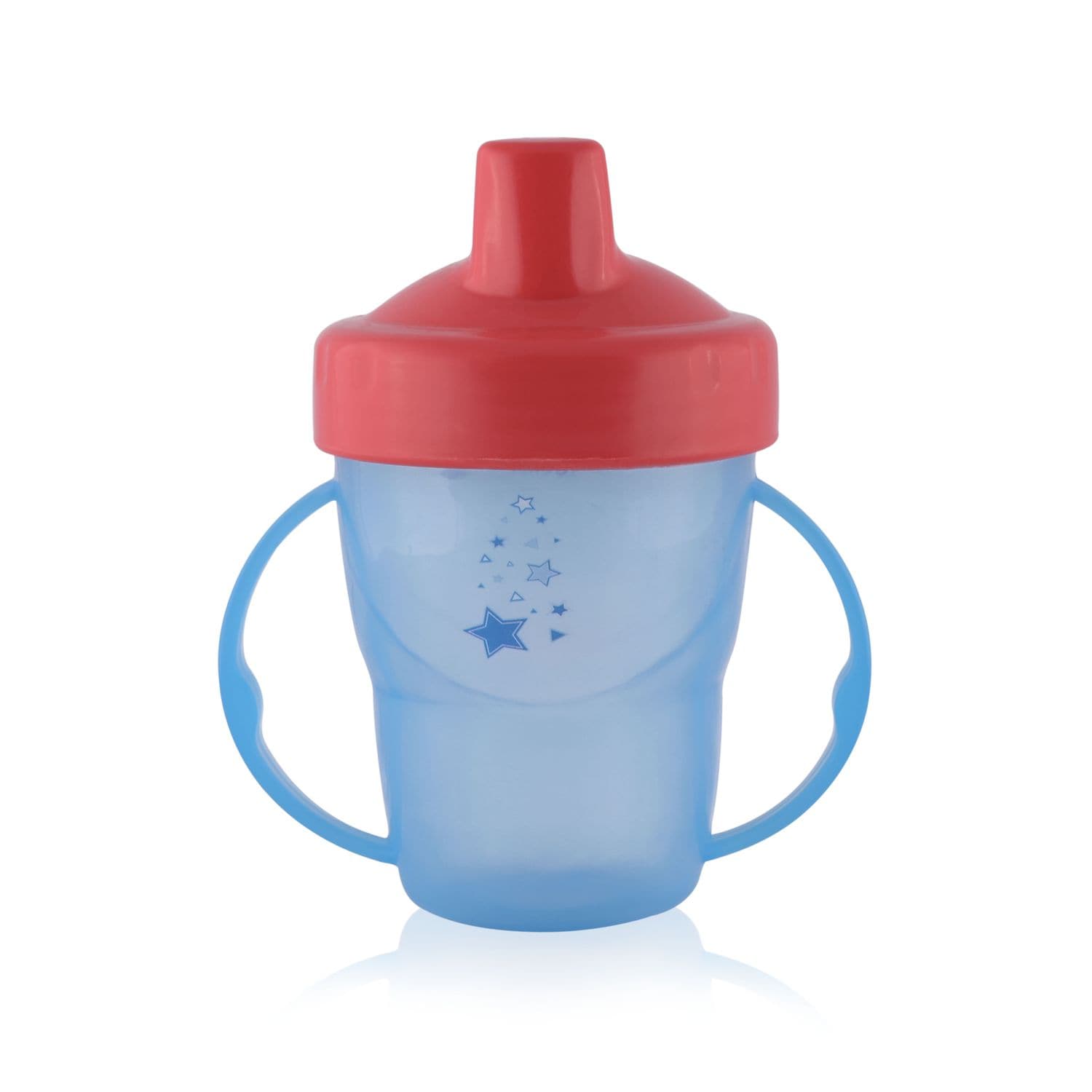 Baby Care Henkelbecher 210 ml, Schnabeltasse, hartes Mundst&uuml;ck, Haltegriffe blau - Bild 1