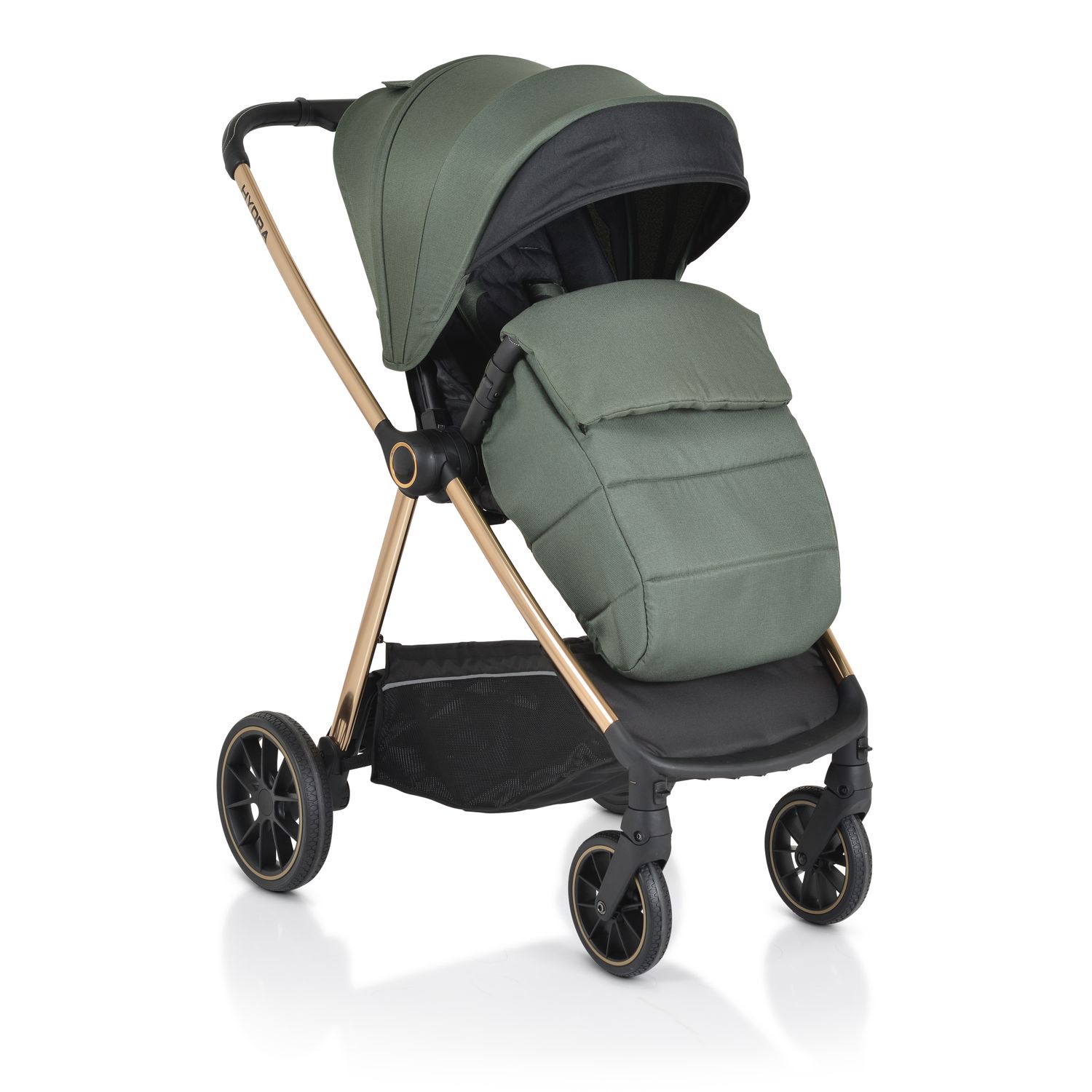 Cangaroo Kinderwagen 2 in 1 Hydra Babywanne Sportsitz Fu&szlig;abdeckung Moskitonetz gr&uuml;n - Bild 1