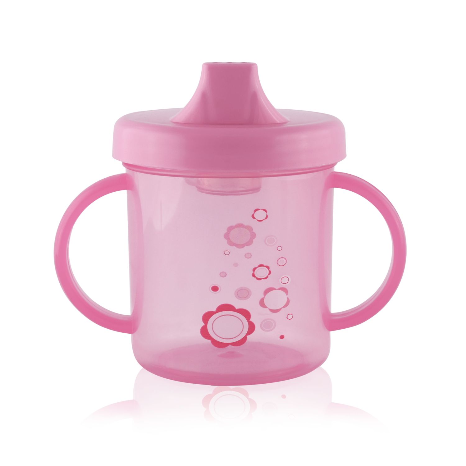 Baby Care Henkelbecher Trinkbecher 210 ml, Haltegriffe, hartes Mundst&uuml;ck rosa - Bild 1