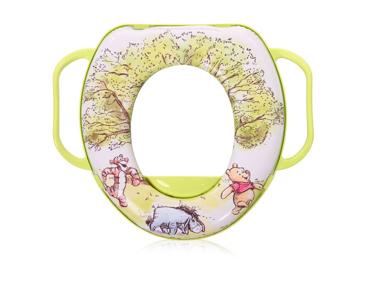 Lorelli Toilettensitz Comic mit Handgriffen, weich gepolstert, Spritzschutz hellgr&uuml;n - Bild 1