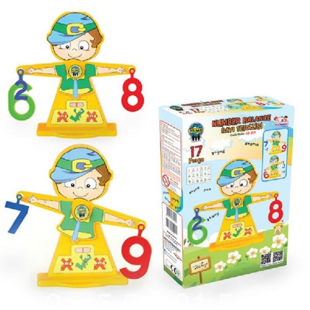 Pilsan balancierende Zahlen 03250, 17 Teile, Zahlen lernen, ab 3 Jahre gelb - Bild 1