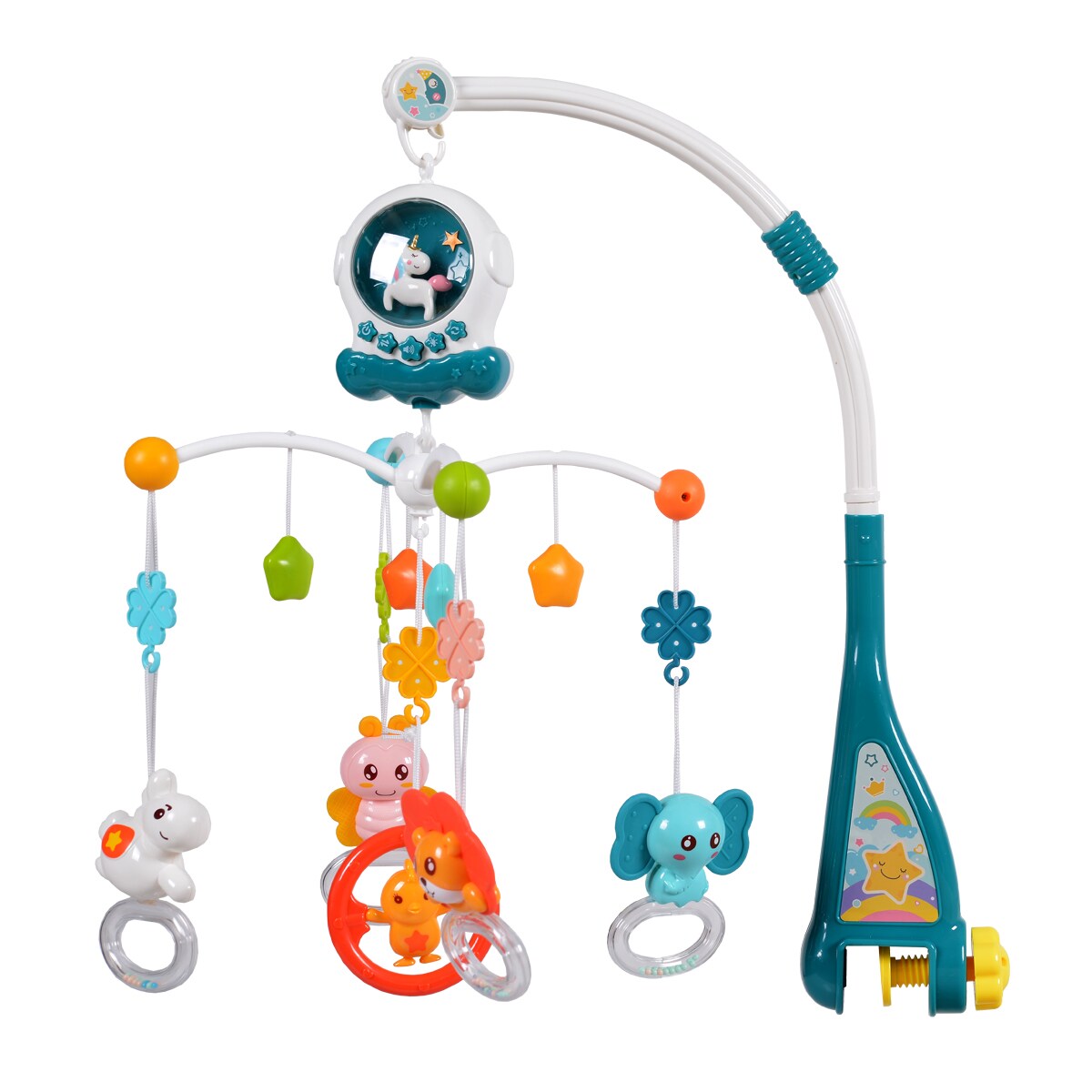 Moni Musik-Mobile Einhorn HE0311 Lichtfunktion, Melodien, Musikpanel, ab Geburt grün | 03800146222680