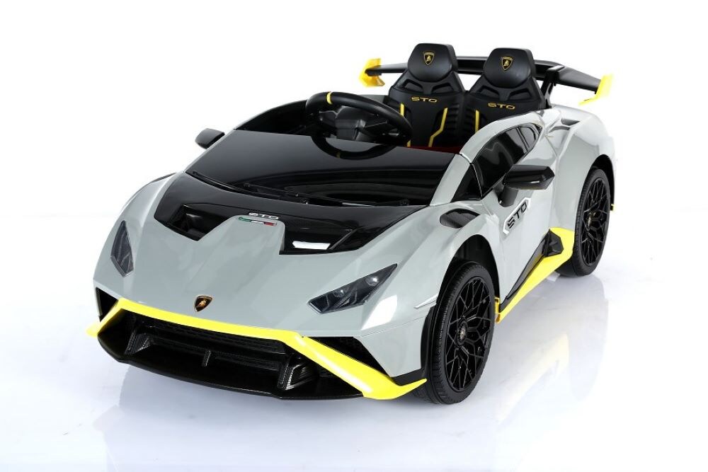 ES-Toys Kinder Elektroauto Lamborghini Huracan STO EVA-Reifen Bluetooth MP3 USB grau - Bild 1