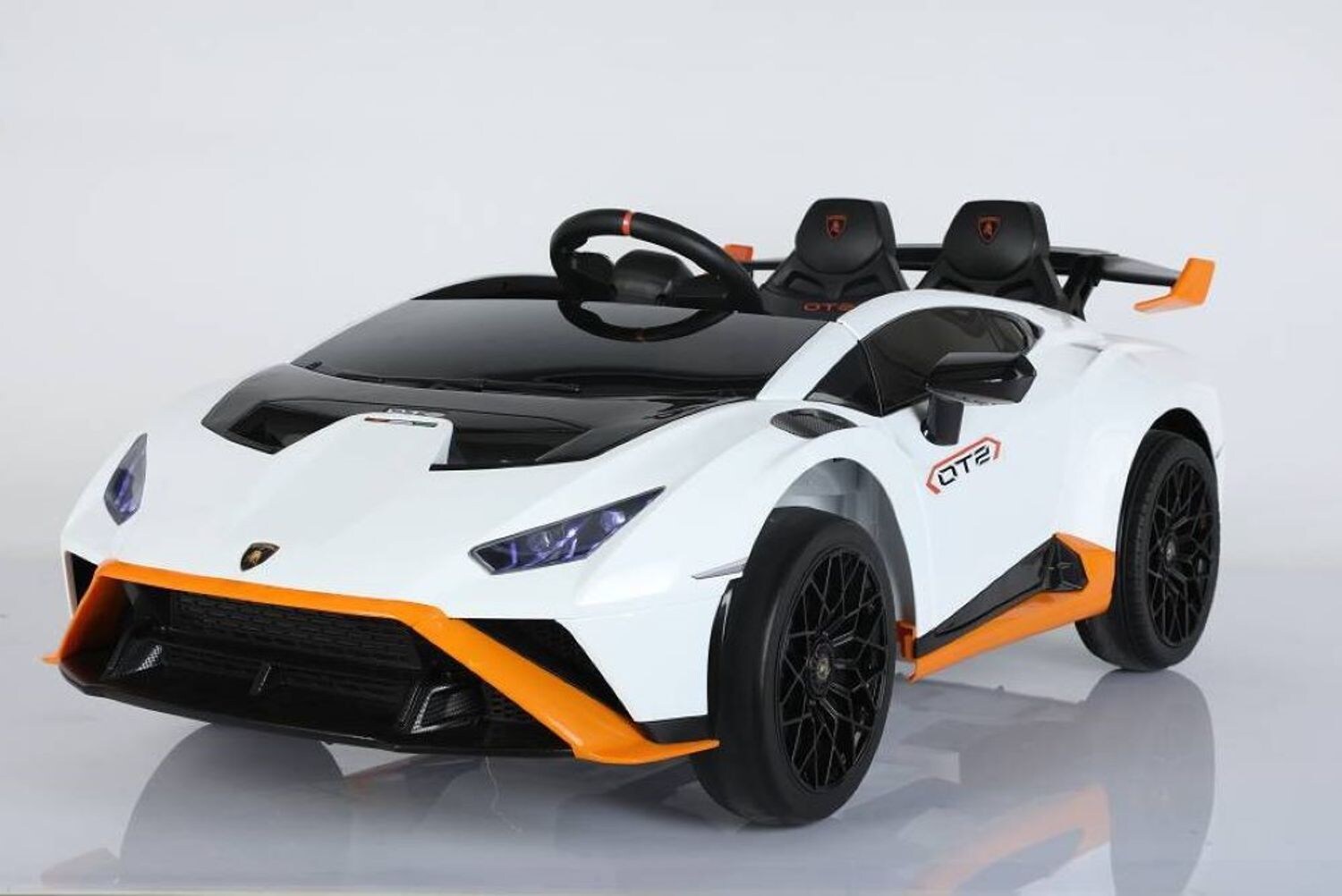 ES-Toys Kinder Elektroauto Lamborghini Huracan STO EVA-Reifen Bluetooth MP3 USB weiß