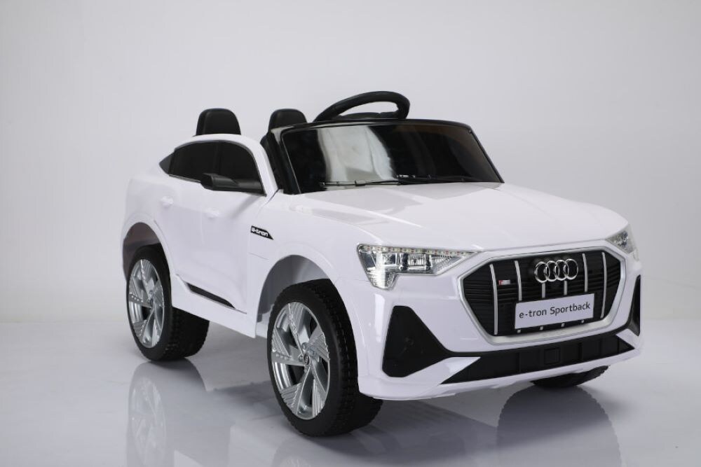 Es-Toys Kinder Elektroauto Audi E-Tron Sportback, Sto&szlig;d&auml;mpfer, Fernbedienung wei&szlig; - Bild 1