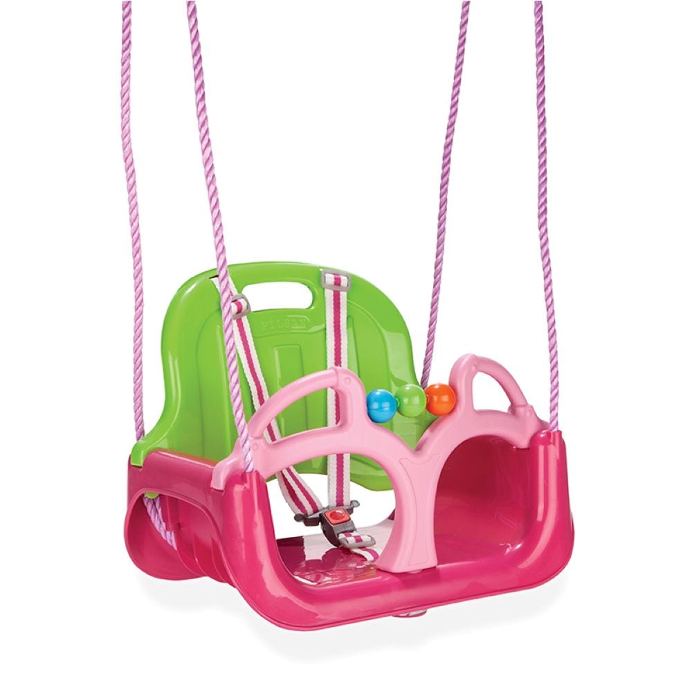 Pilsan Babyschaukel 3 in 1 Samba Swing 06129 mit abnehmbarem B&uuml;gel, R&uuml;ckenlehne pink - Bild 1