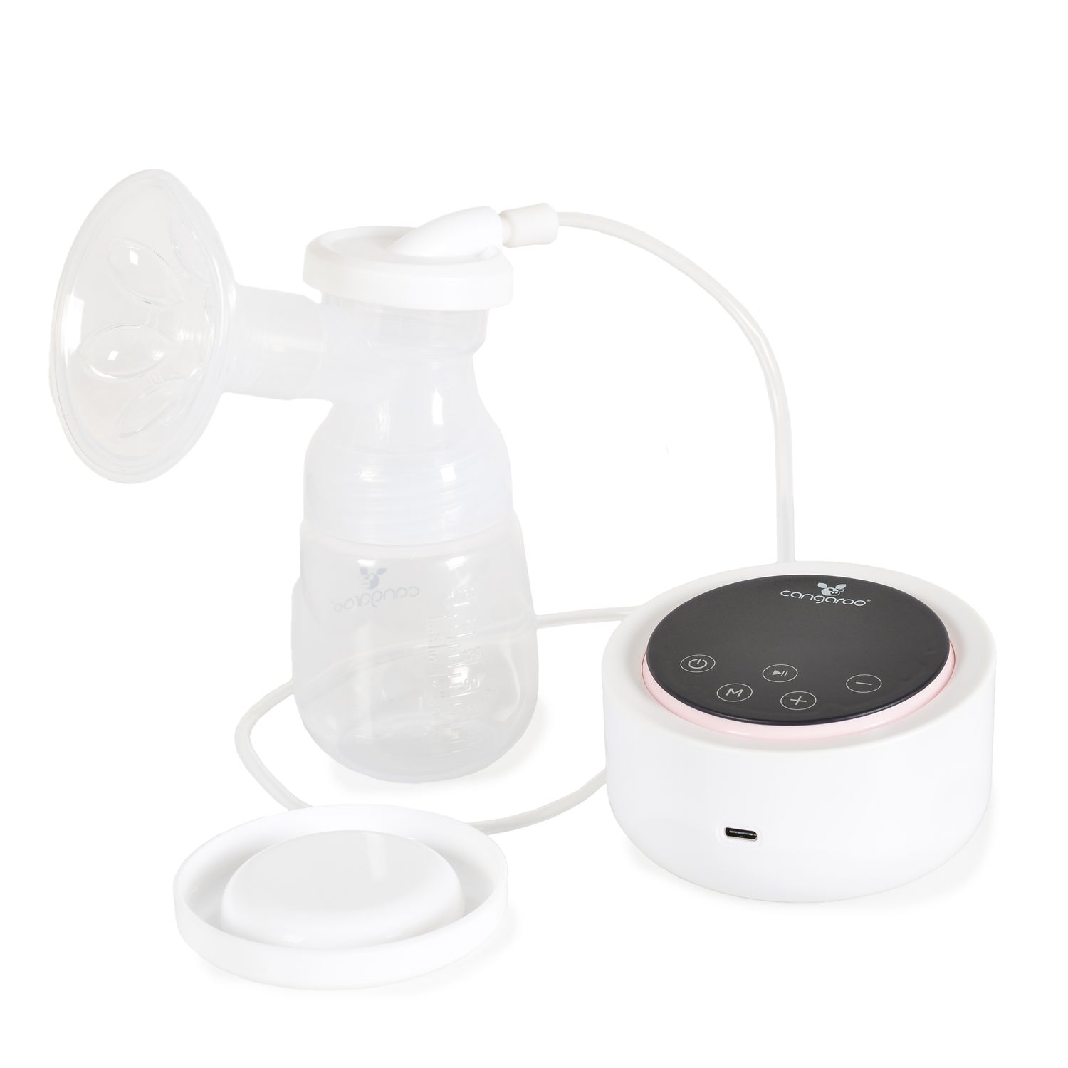 Cangaroo elektrische Milchpumpe Mia verschiedene Funktionen, Babyflasche Gr. 0+ weiß