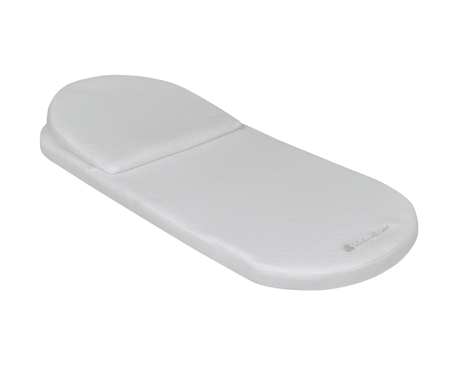 Kikkaboo Kinderwagen-, Babywannen-Einlage Matratze mit Keilkissen 80 x 35 x 4 cm hellgrau - Bild 1