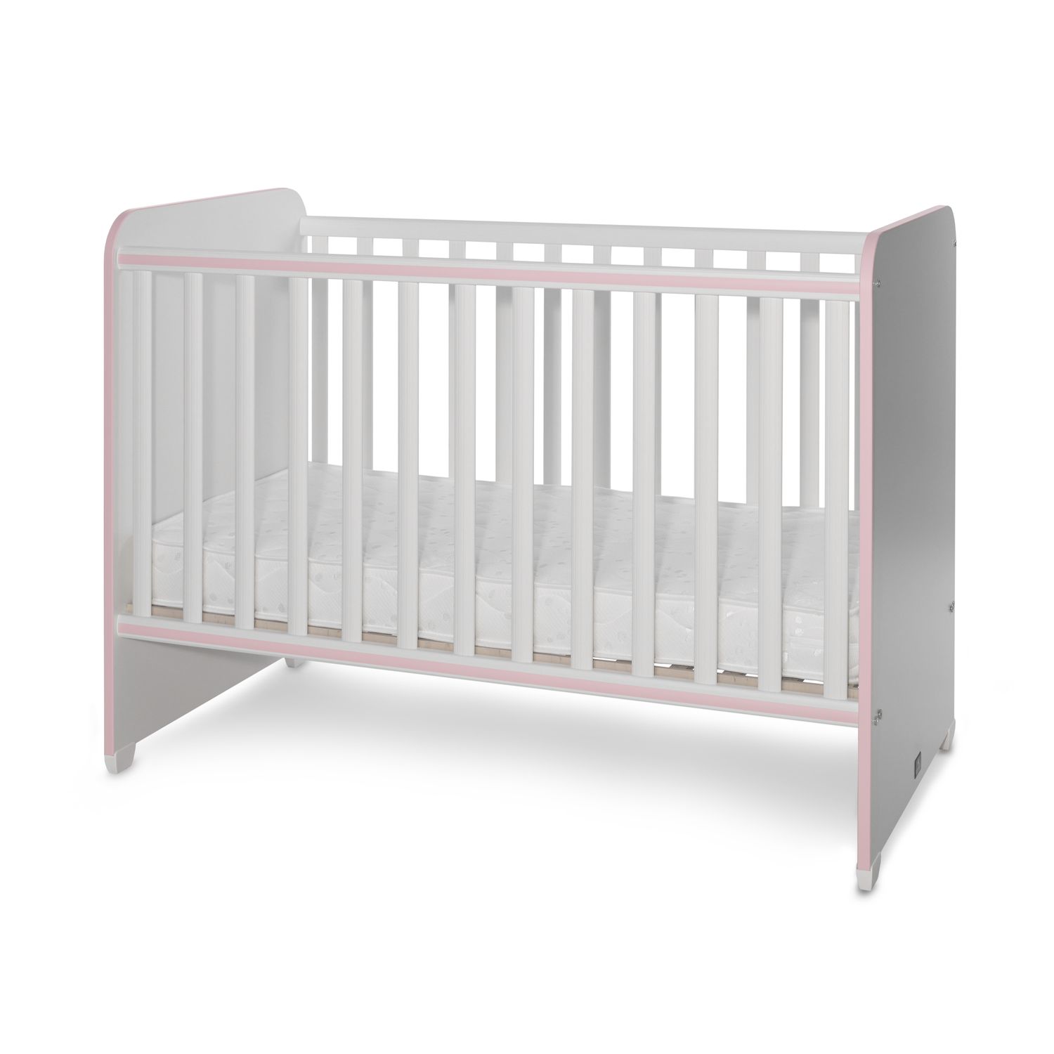 Lorelli Babybett Sweet Dream 124 x 68 x 95 cm Unterbettrahmen mit zwei Ebenen pink - Bild 1