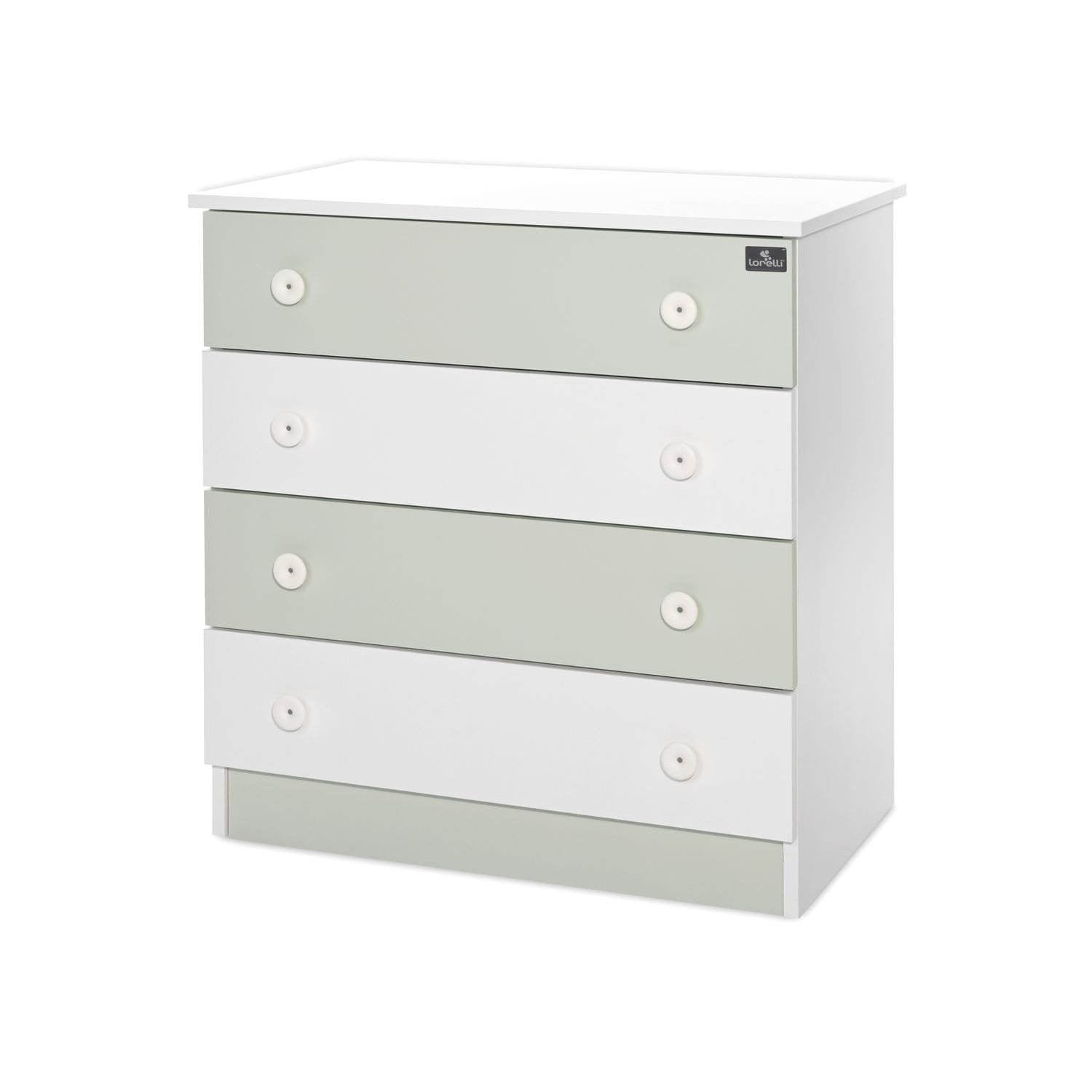 Lorelli Kommode Dresser 81 x 50 x 86 cm, 4 gro&szlig;e Schubladen, schnelle Montage gr&uuml;n - Bild 1