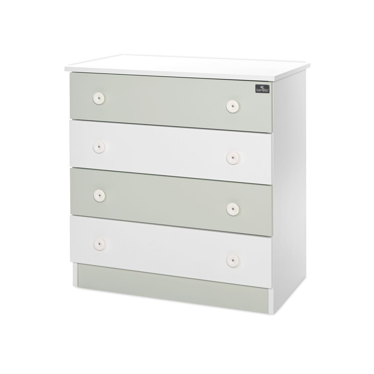 Lorelli Kommode Dresser 81 x 50 x 86 cm, 4 große Schubladen, schnelle Montage grün