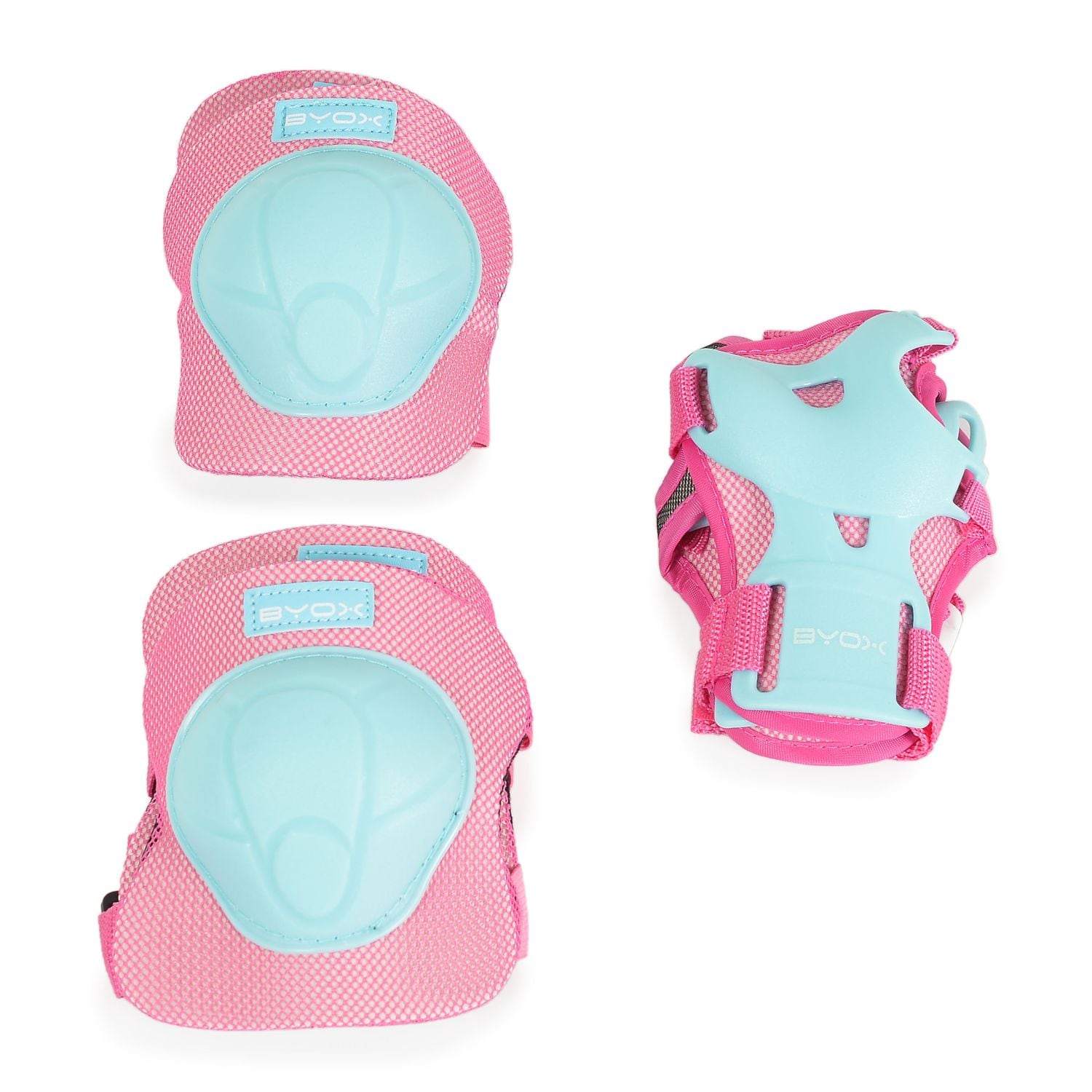 Byox Schutzausr&uuml;stung H110 Protektoren Ellenbogen- Handgelenk- und Kniesch&uuml;tzer rosa - Bild 1