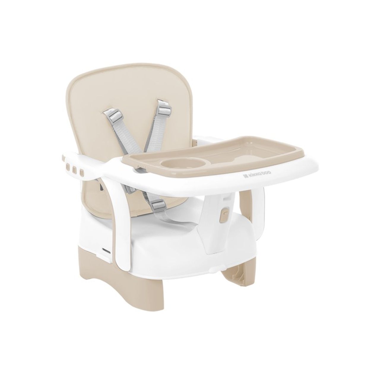 Kikkaboo Kinderstuhl, Boostersitz Chewy, Doppeltablett, Sicherheitsgurt, faltbar beige - Bild 1