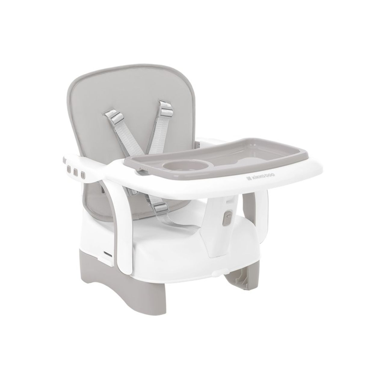 Kikkaboo Kinderstuhl, Boostersitz Chewy, Doppeltablett, Sicherheitsgurt, faltbar grau - Bild 1