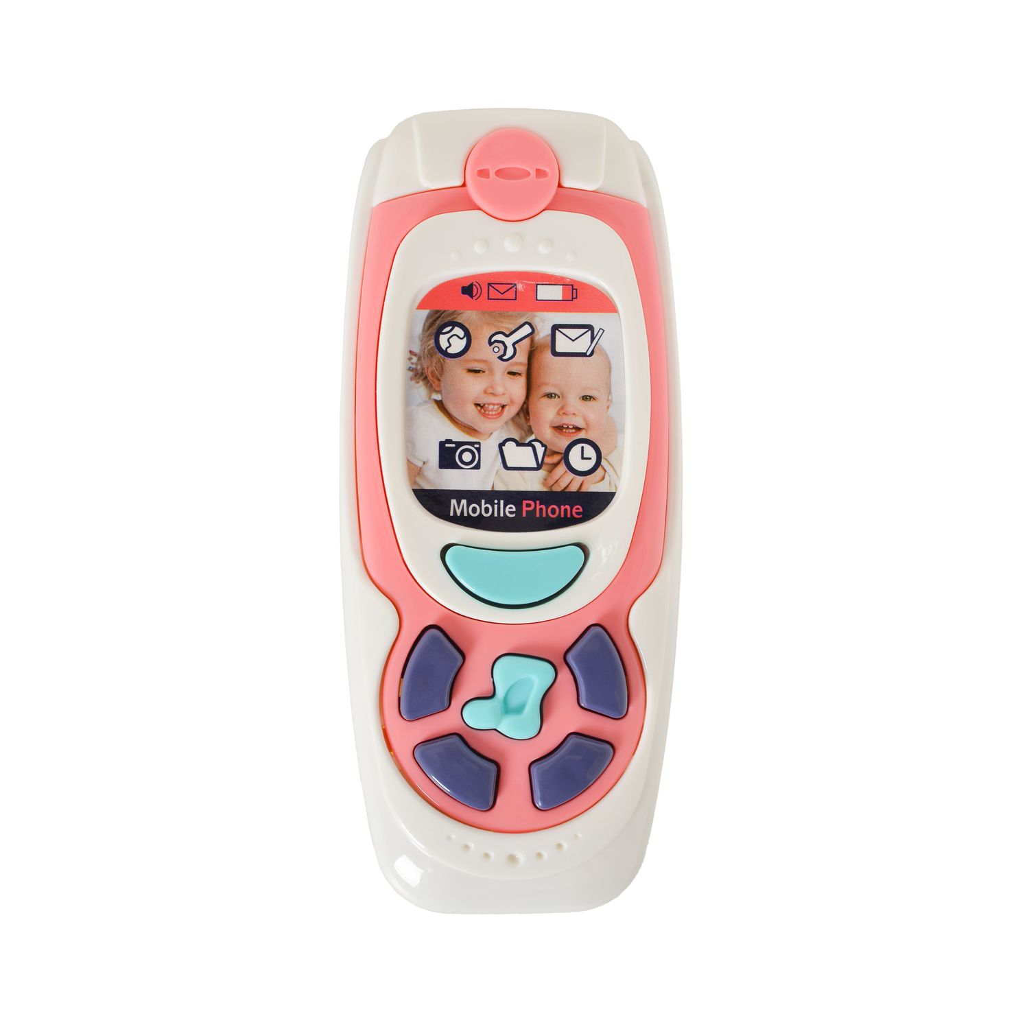 Moni Musikspielzeug Babytelefon K999-72G Tasten, Melodien, blinkende Lichter rosa - Bild 1