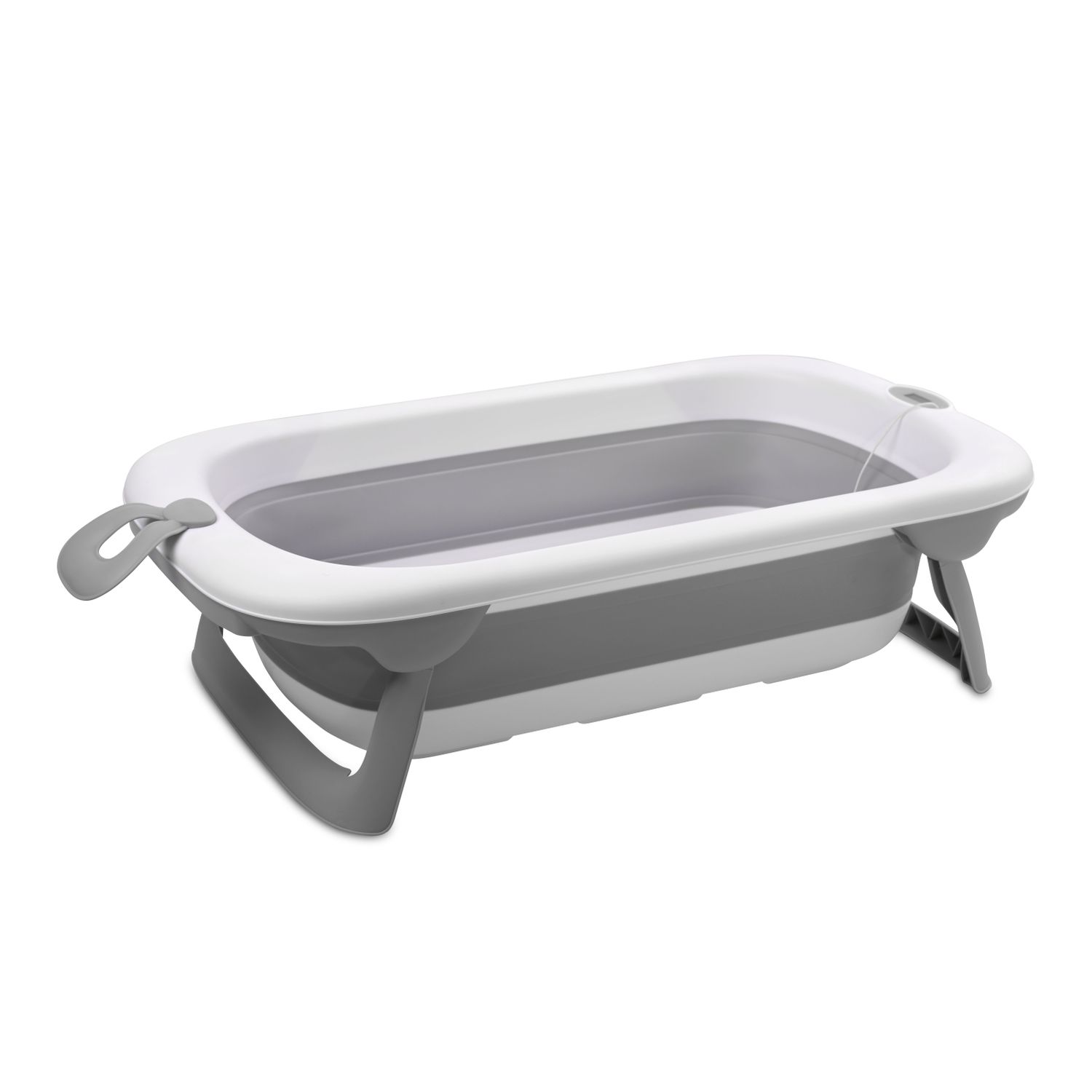 Lorelli Babybadewanne Dino 83 cm faltbar, rutschfeste Beine, Thermometer, Ablauf grau