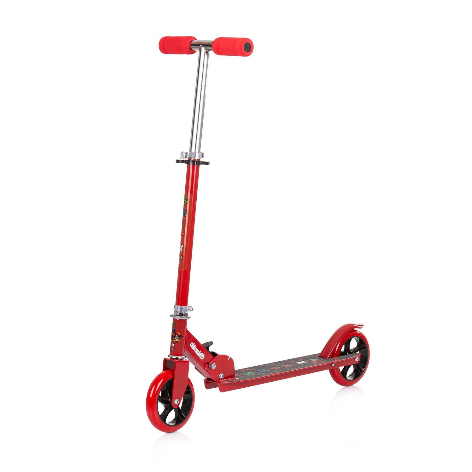 Chipolino Kinderroller Sharky klappbar PU Räder ABEC-7 Lager Bremse verstellbar rot | 03800931055394