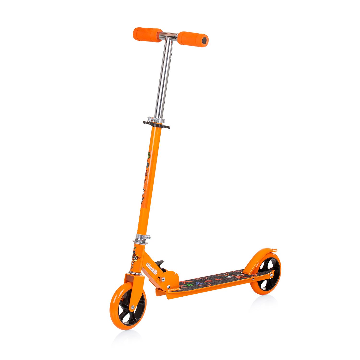 Chipolino Kinderroller Sharky klappbar PU R&auml;der ABEC-7 Lager Bremse verstellbar orange - Bild 1