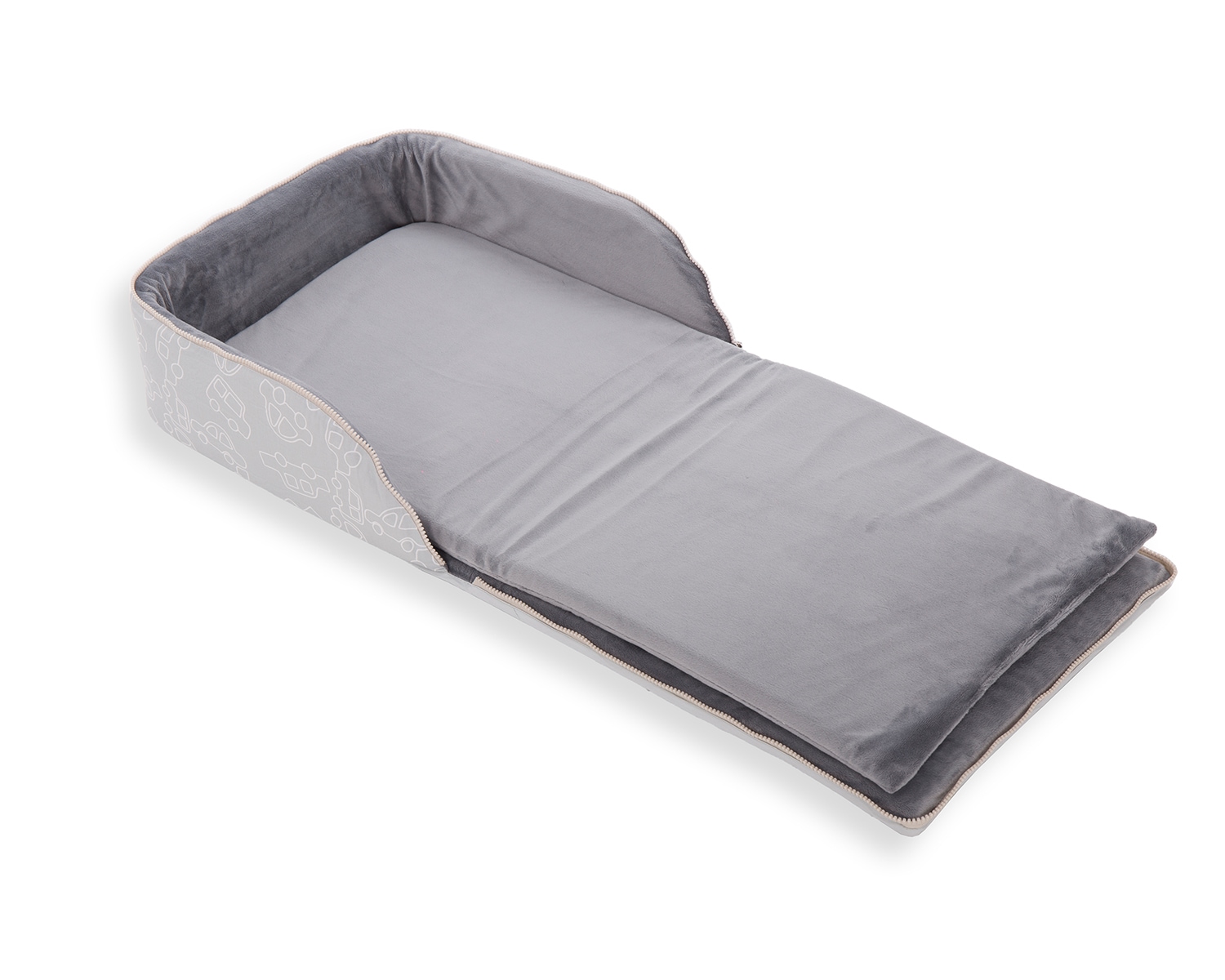 Kikkaboo tragbares Babybett 2 in 1 Rucksack Matratze verstellbare Gurte faltbar grau - Bild 1