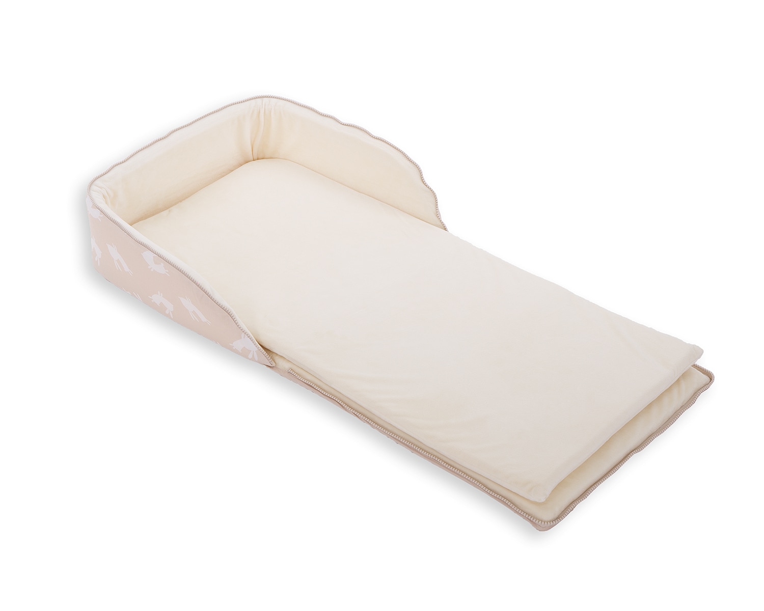 Kikkaboo tragbares Babybett 2 in 1 Rucksack Matratze verstellbare Gurte faltbar hellbraun - Bild 1