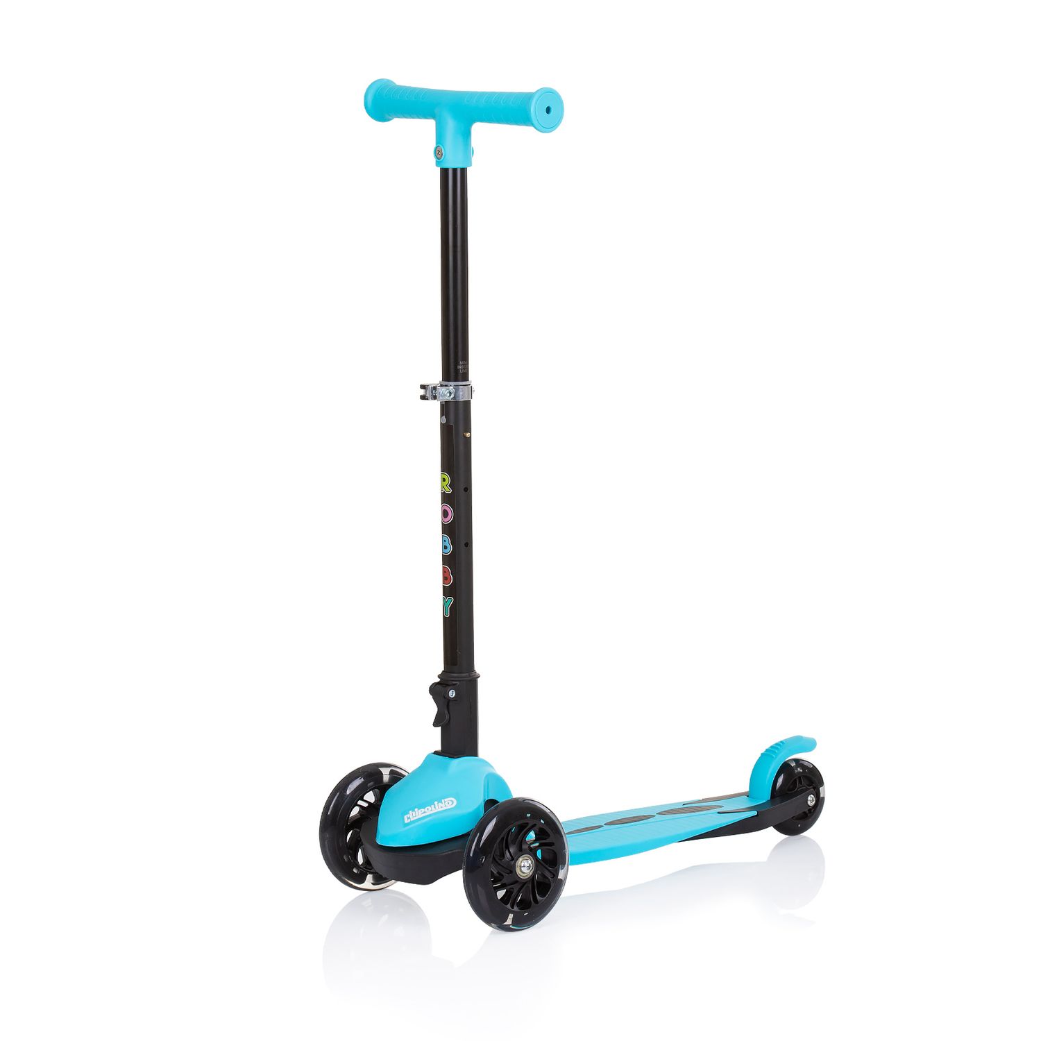 Chipolino Kinderroller Robby 3 LED-R&auml;der Lenker h&ouml;henverstellbar klappbar Bremse blau - Bild 1