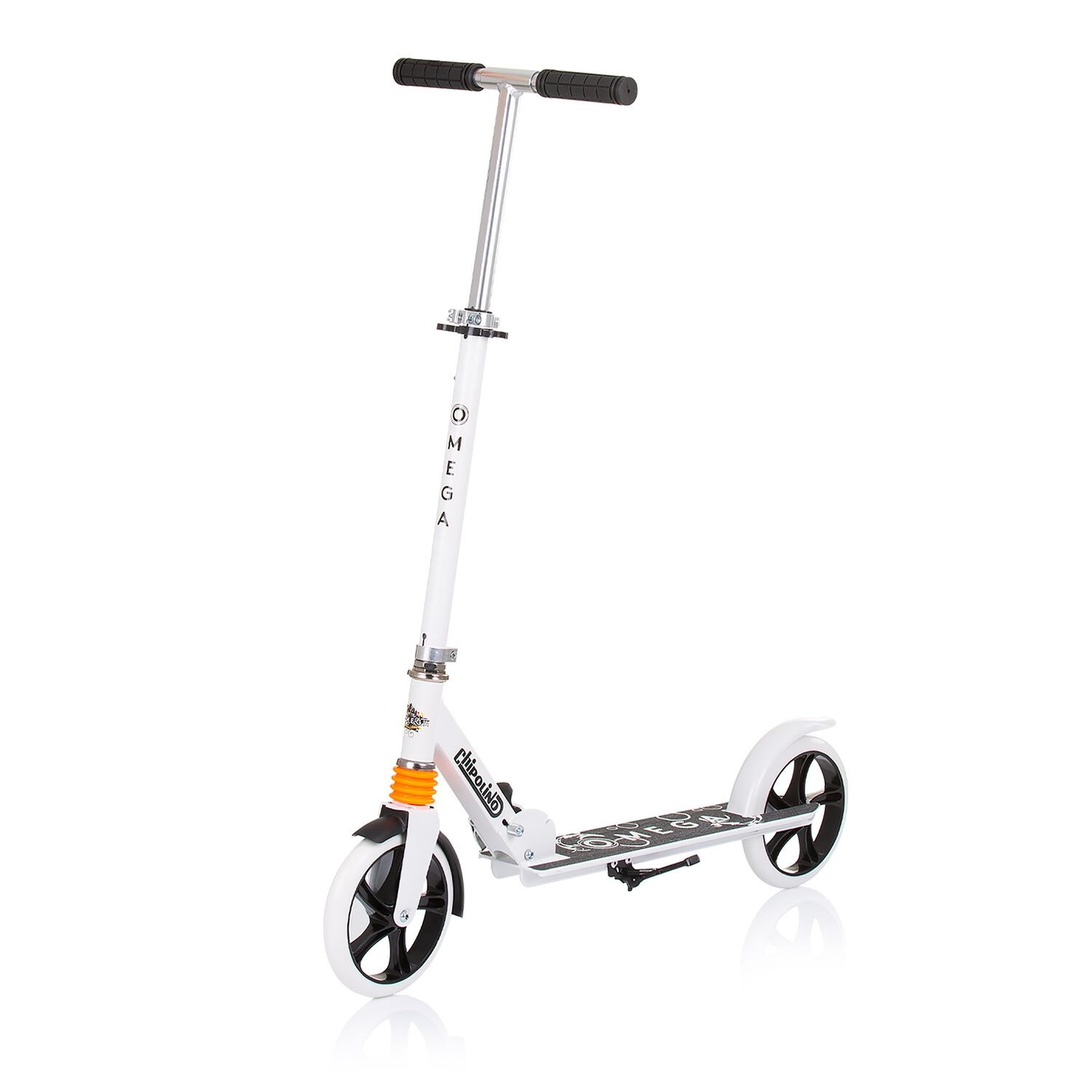 Chipolino Kinderroller Omega PU Räder ABEC-7 Lager verstellbar faltbar Bremse weiß | 03800931055479