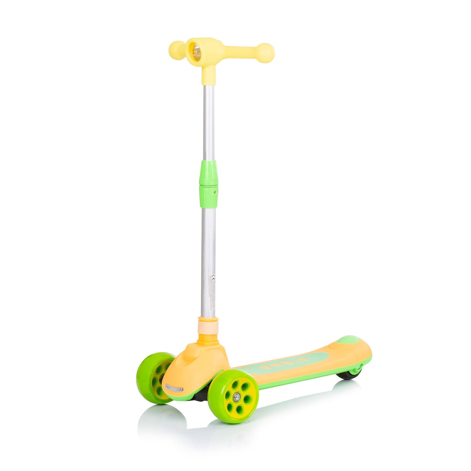 Chipolino Kinderroller Orbit 3 LED-R&auml;der Bremse Lenker h&ouml;henverstellbar klappbar orange - Bild 1