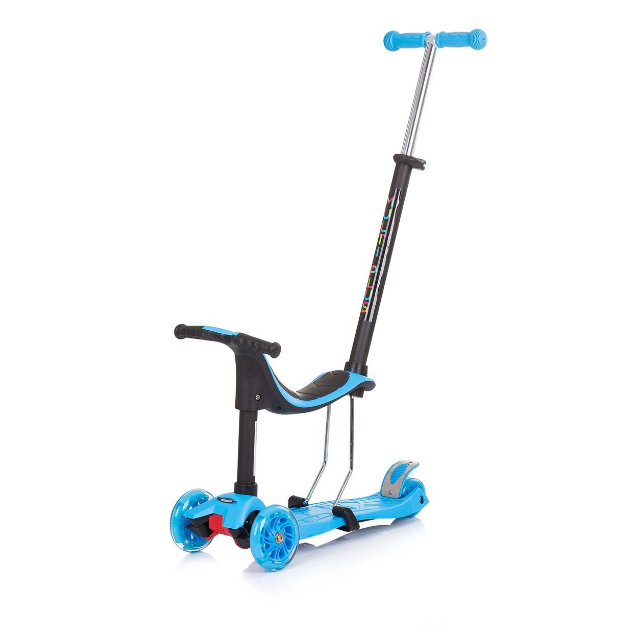 Chipolino Kinderroller 3 in 1 Multi Plus 3 Räder, Laufrad, Roller, LED-Lichter blau