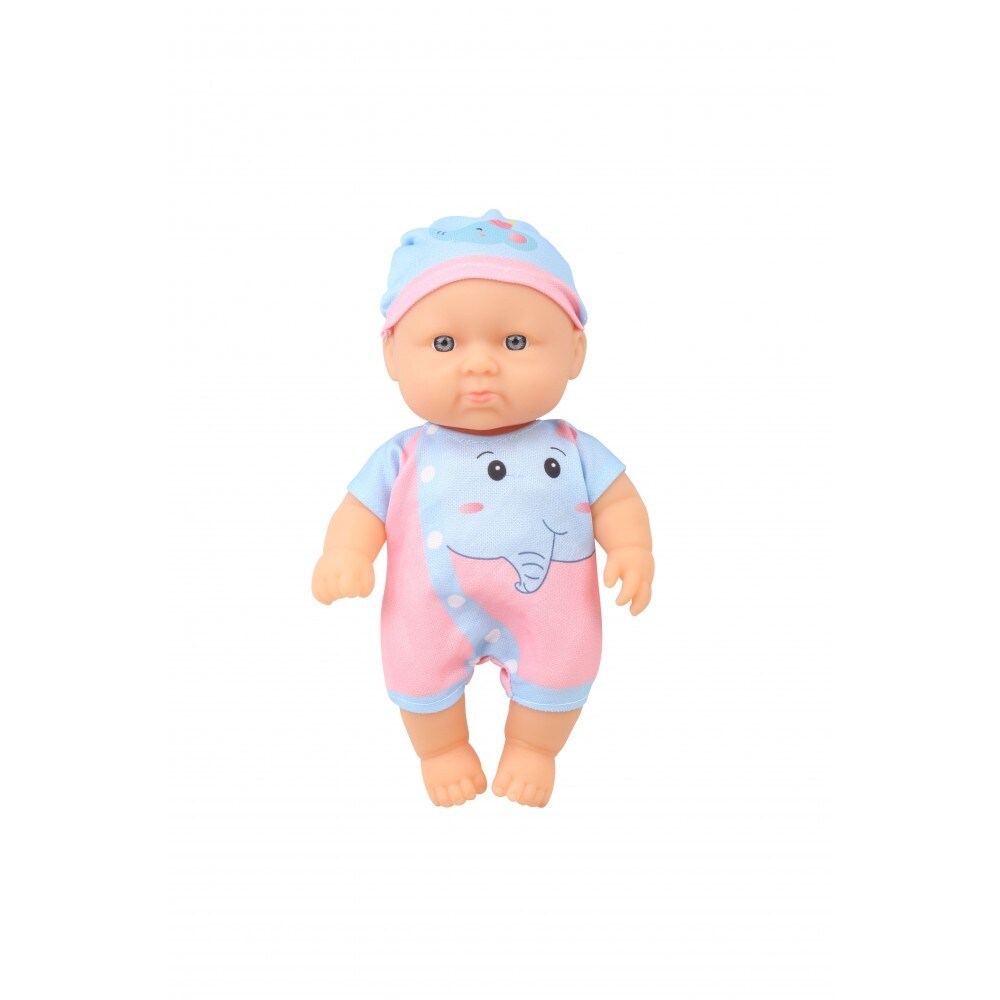 Moni Kinderpuppe 20 cm Babypuppe, Spielpuppe, M&uuml;tze, bewegliche Arme ab 3 Jahren rosa - Bild 1