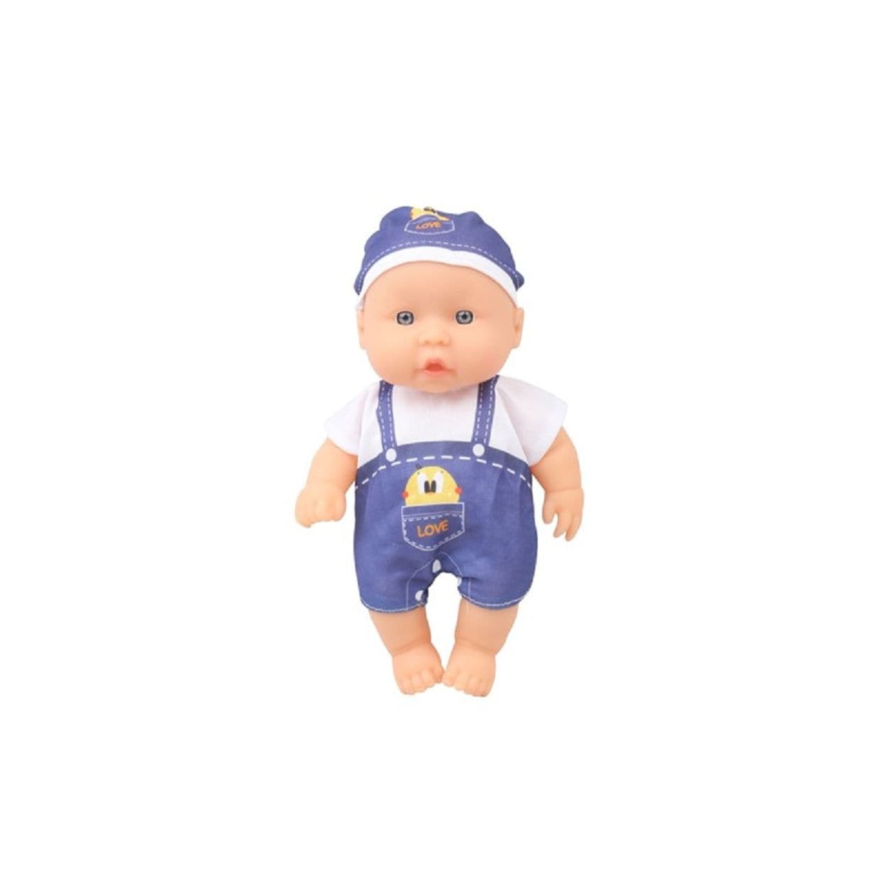 Moni Kinderpuppe 20 cm Babypuppe, Spielpuppe, M&uuml;tze, bewegliche Arme ab 3 Jahren blau - Bild 1