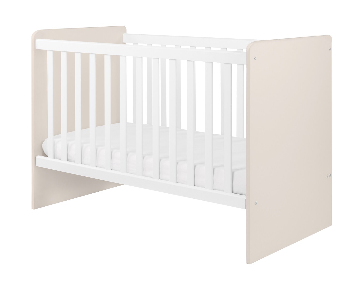 Kikkaboo Babybett Ayla 140 x 70 cm, Gitterstäbe abnehmbar, 3 Ebenen einstellbar beige | 03800171207454