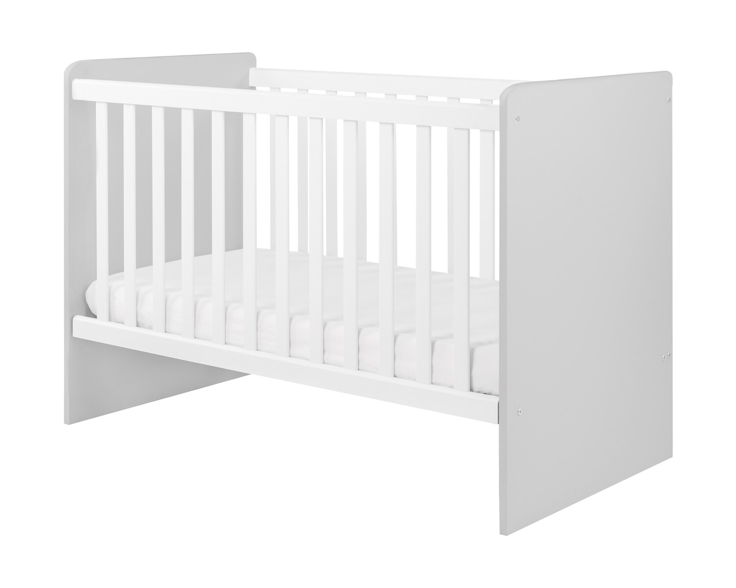 Kikkaboo Babybett Ayla 140 x 70 cm, Gitterstäbe abnehmbar, 3 Ebenen einstellbar grau | 03800171207447
