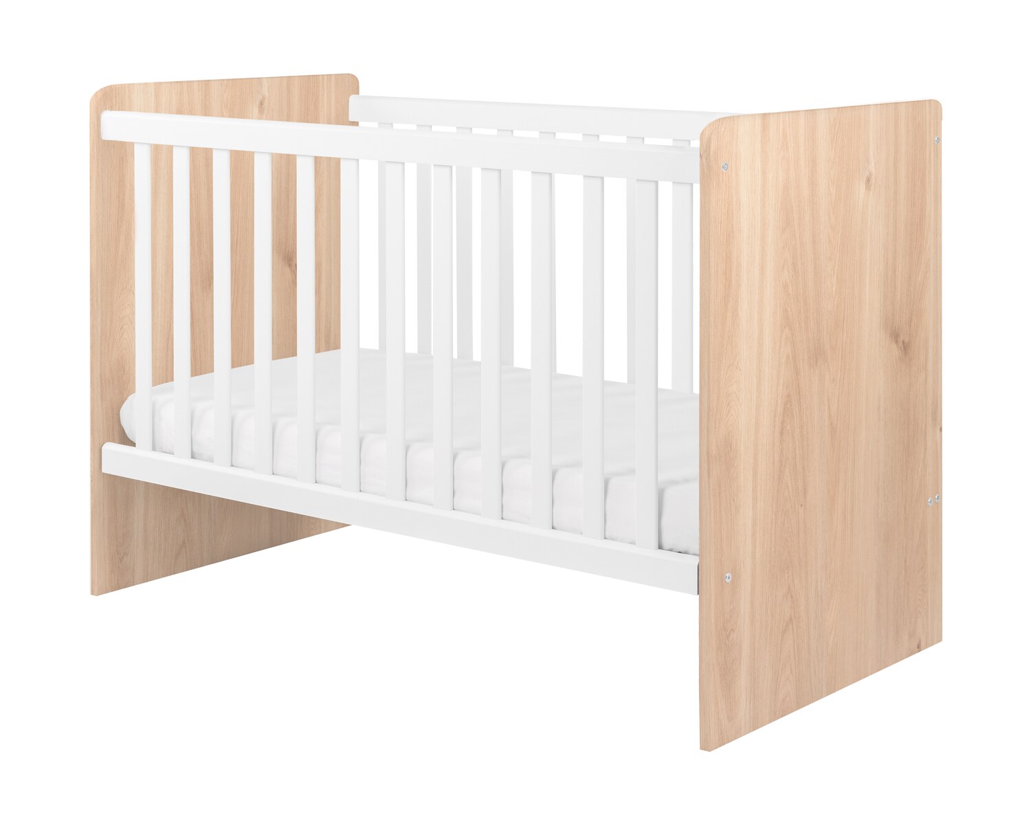 Kikkaboo Babybett Ayla 140 x 70 cm, Gitterstäbe abnehmbar, 3 Ebenen einstellbar hellbraun | 03800171207461