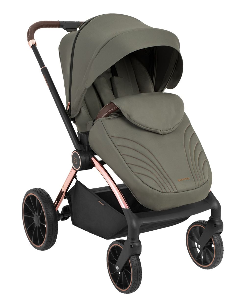 Kikkaboo Kinderwagen Kara 2 in 1 Babywanne, Sportsitz, Wickeltasche, Federung gr&uuml;n - Bild 1