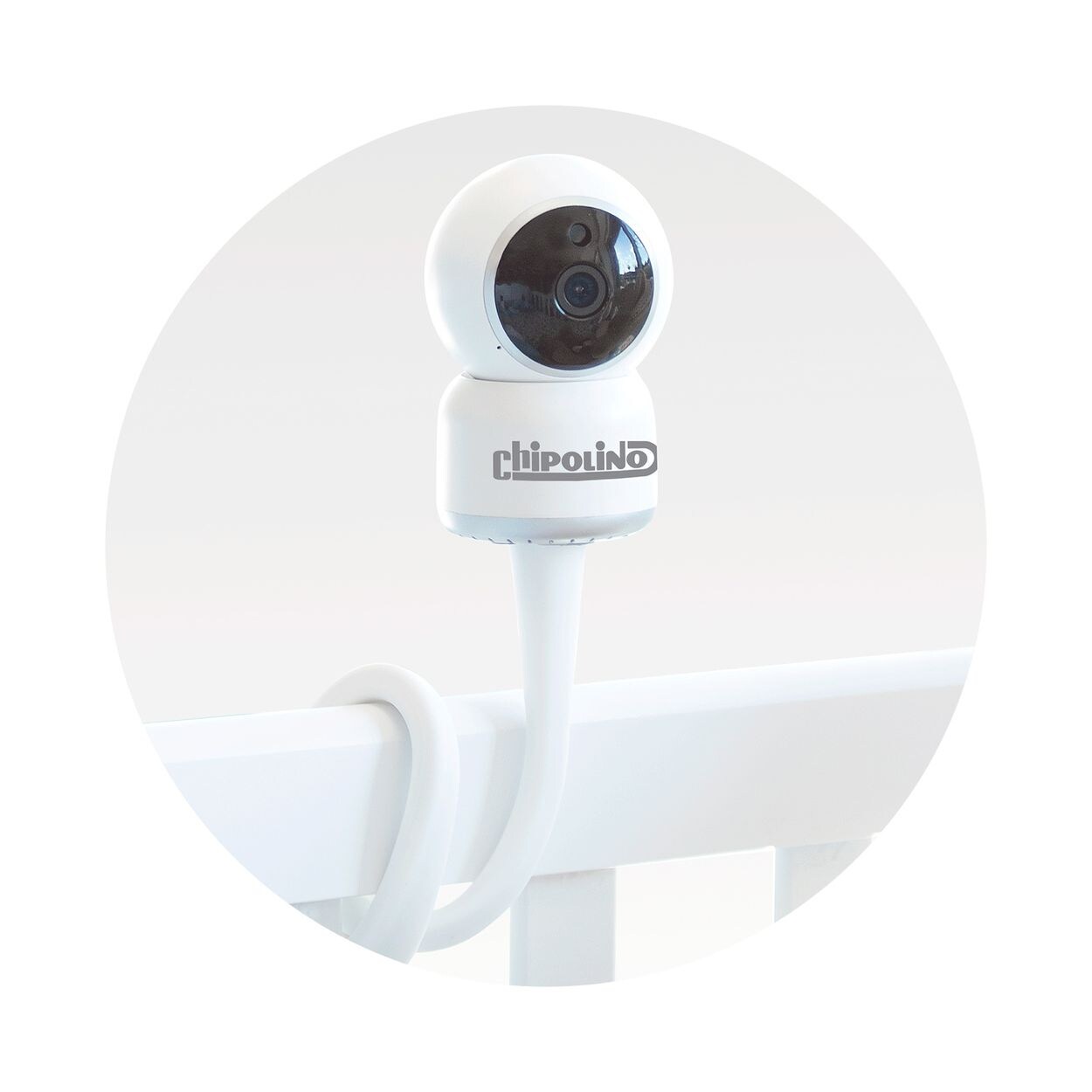 Chipolino Ersatzkamera Babyphone Atlas, Babyeinheit, flexibler Silikonständer weiß