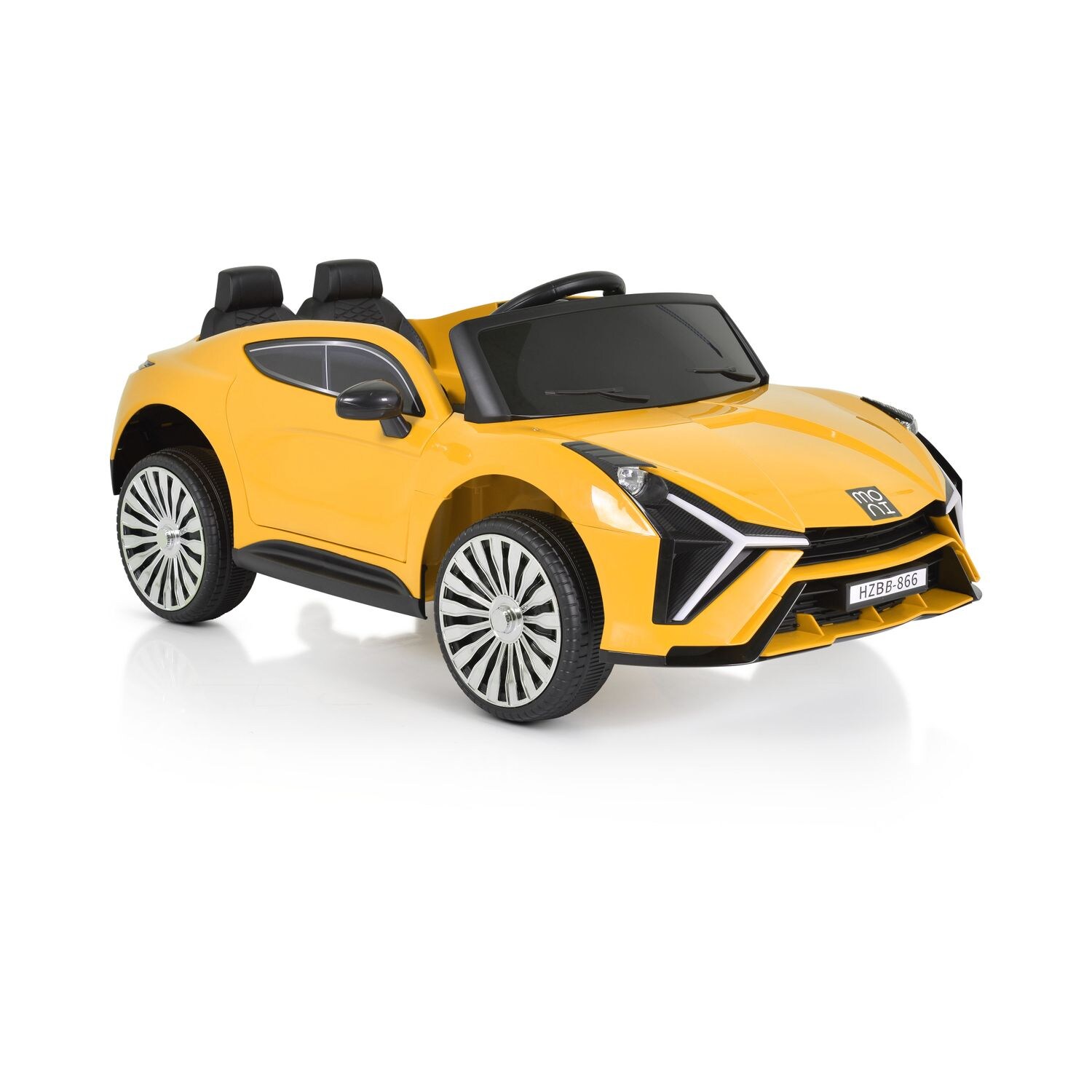 Moni Kinder Elektroauto Dakota Musikfunktion Fernbedienung Sicherheitsgurt MP3 gelb | 03801005000357