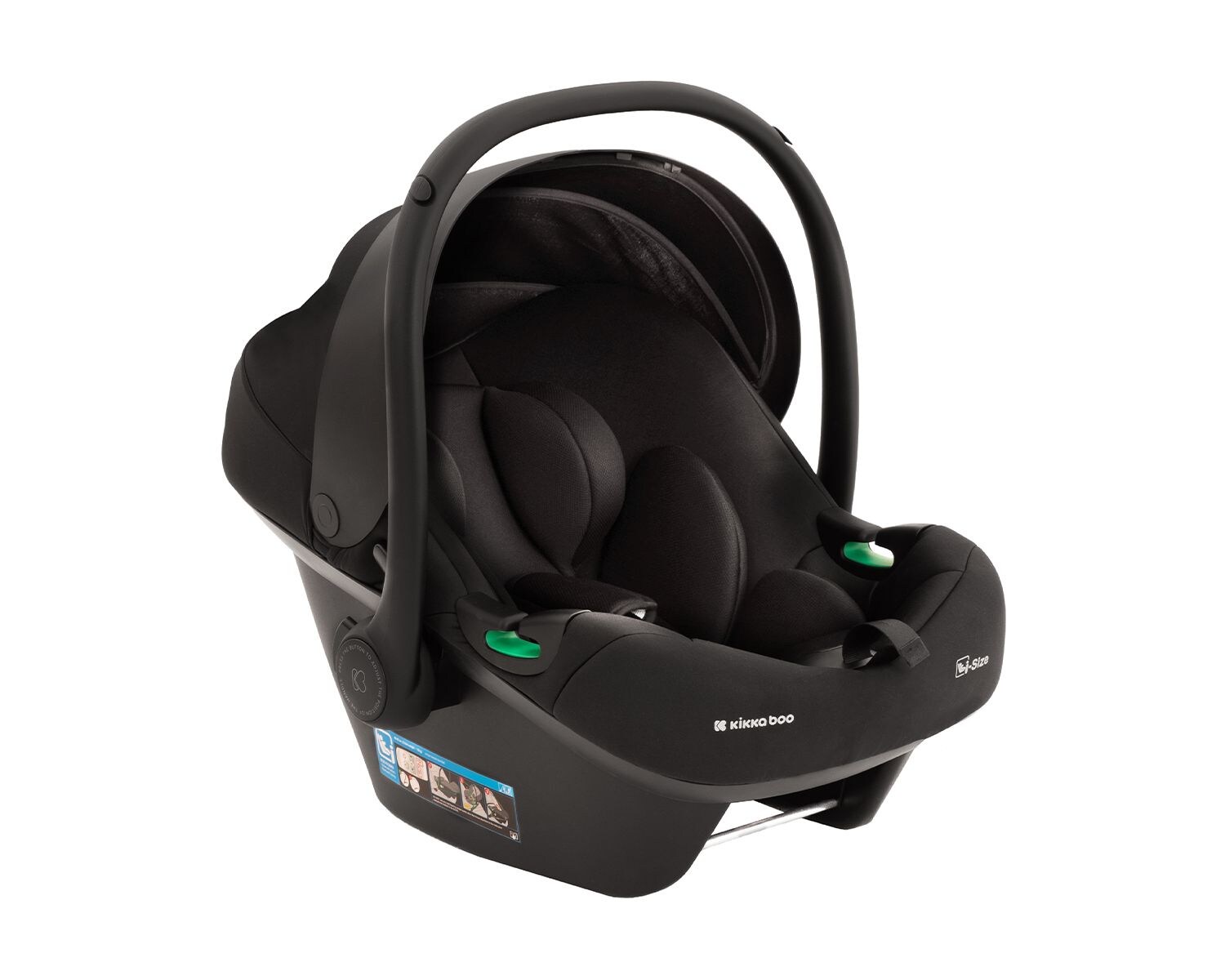 Kikkaboo Babyschale i-Prime i-Size (40 - 87 cm) Gruppe 0+ Kopfstütze verstellbar schwarz