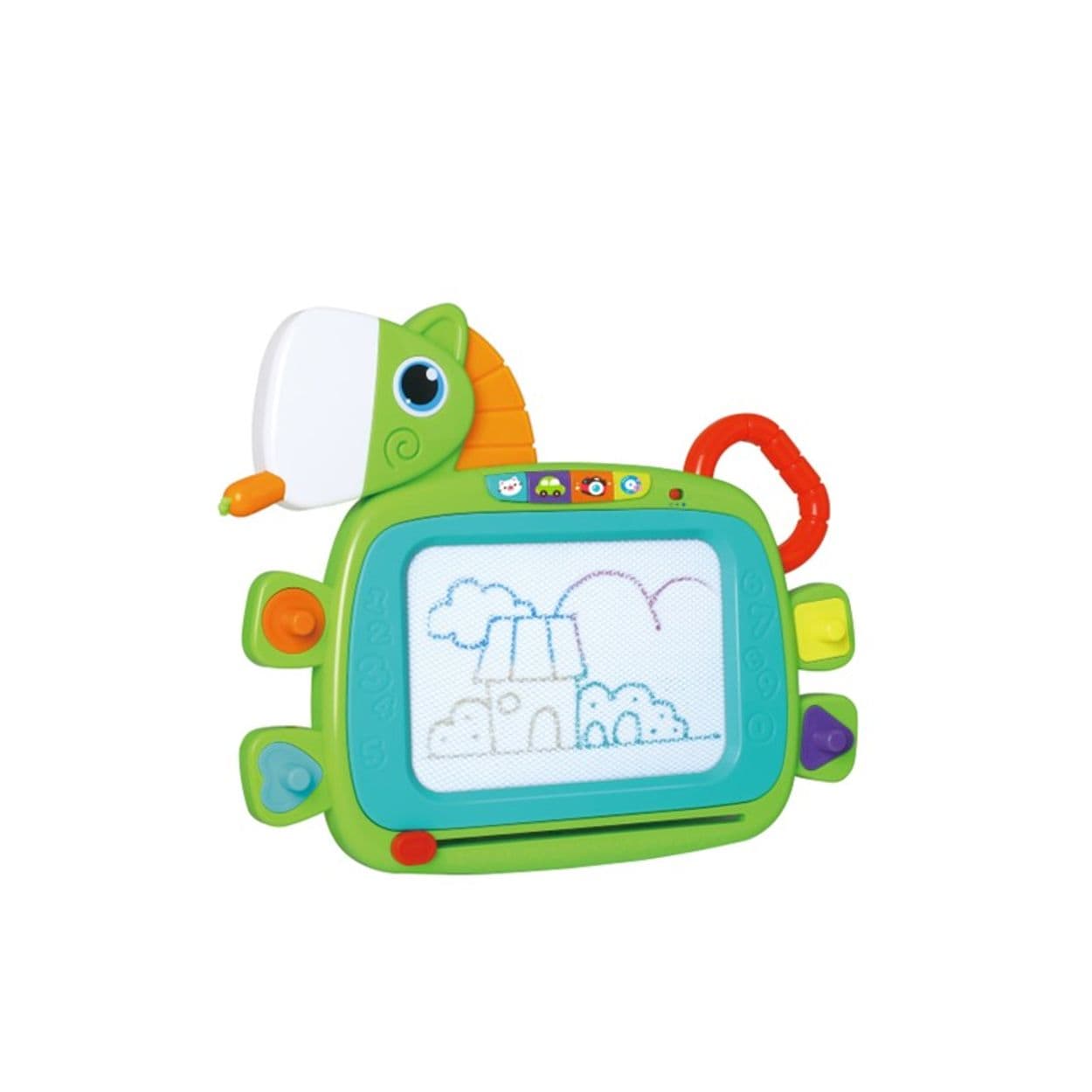 Moni Magnettafel, Zaubertafel 3131 Musik und Licht, verschiedene Formen, Griff gr&uuml;n - Bild 1