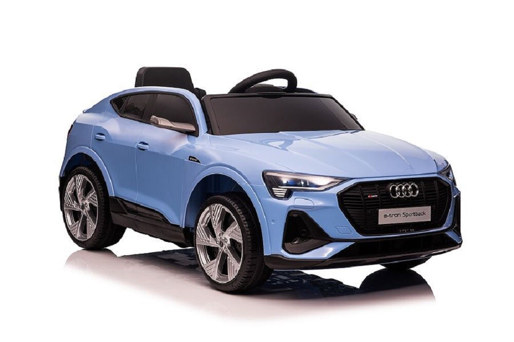 Es-Toys Kinder Elektroauto Audi E-Tron, EVA-Reifen, Allradantrieb, Fernbedienung blau - Bild 1