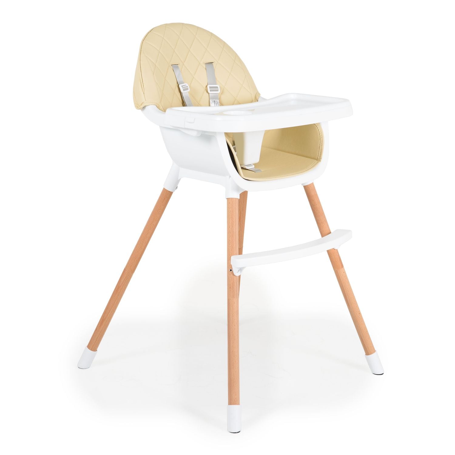 Cangaroo Kinderhochstuhl Gelato 2 in 1 Gurt, Kinderstuhl, Tisch verstellbar beige - Bild 1