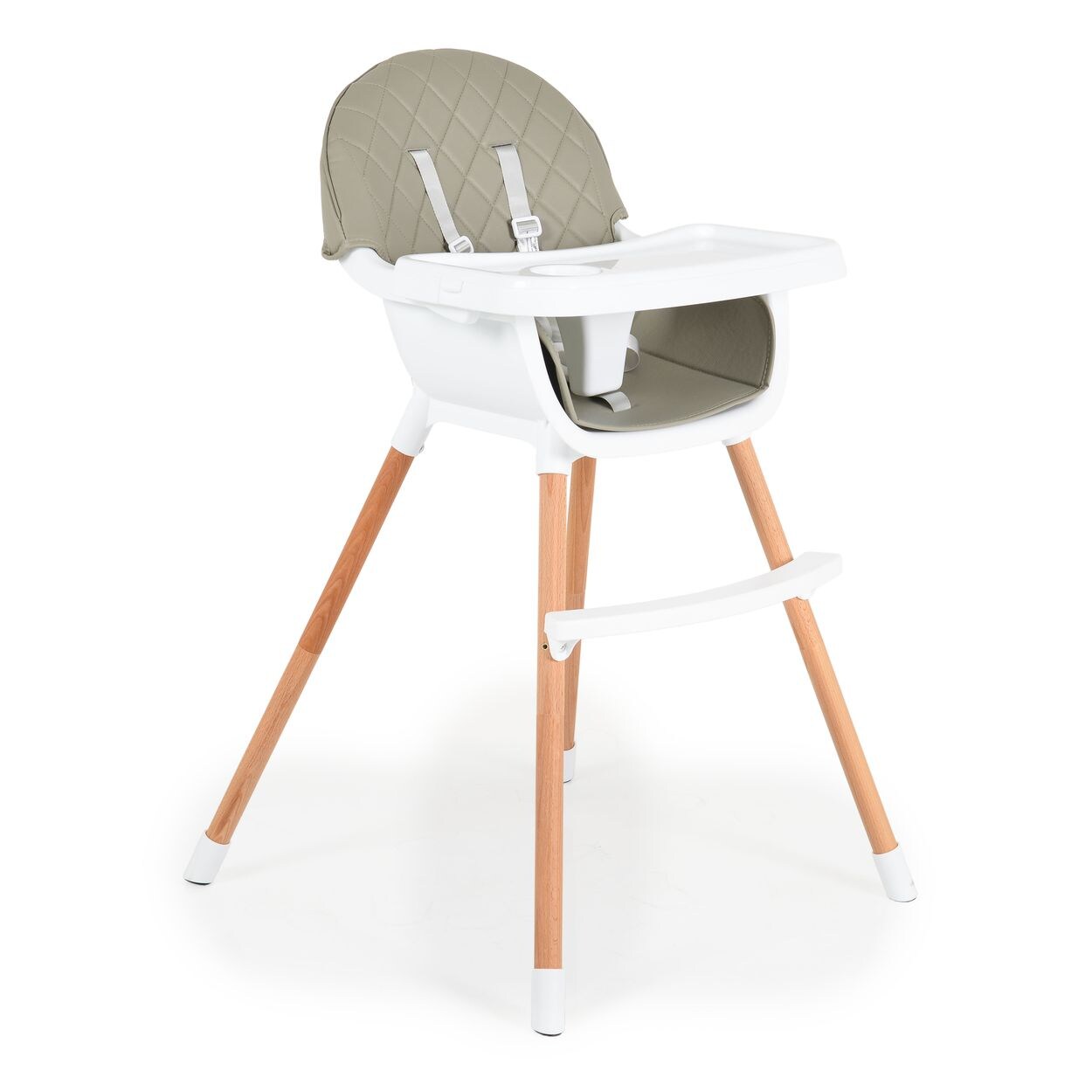 Cangaroo Kinderhochstuhl Gelato 2 in 1 Gurt, Kinderstuhl, Tisch verstellbar grau
