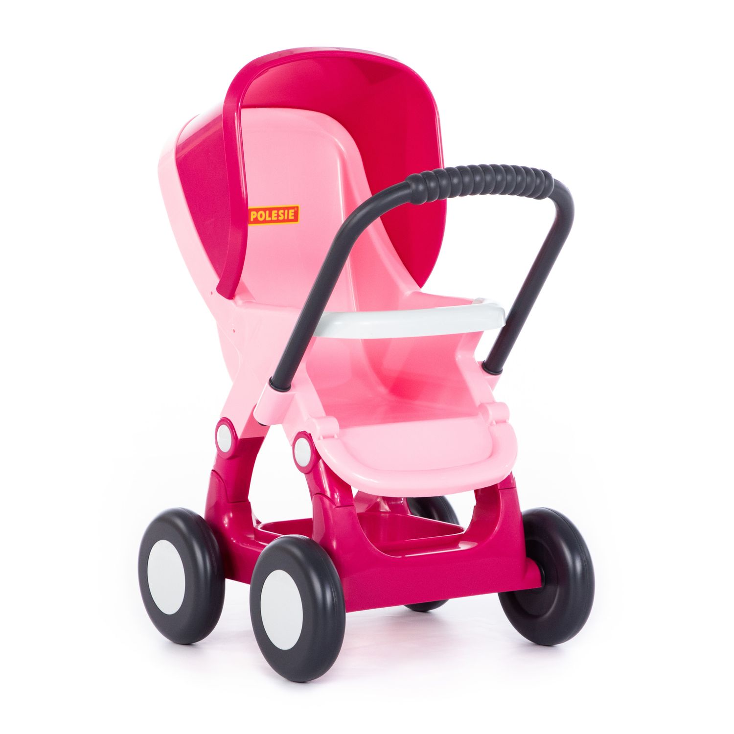 Polesie Puppenwagen Alisia 95220 aus Kunststoff, Puppenbuggy, 4 Kunststoffr&auml;der pink - Bild 1