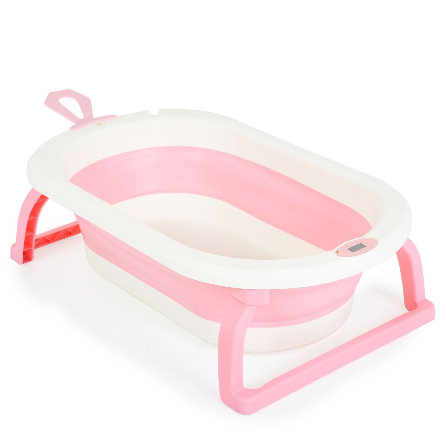 Cangaroo faltbare Babybadewanne Terra Digitalthermometer 87 cm lang Wasserablauf rosa | 03800146270209