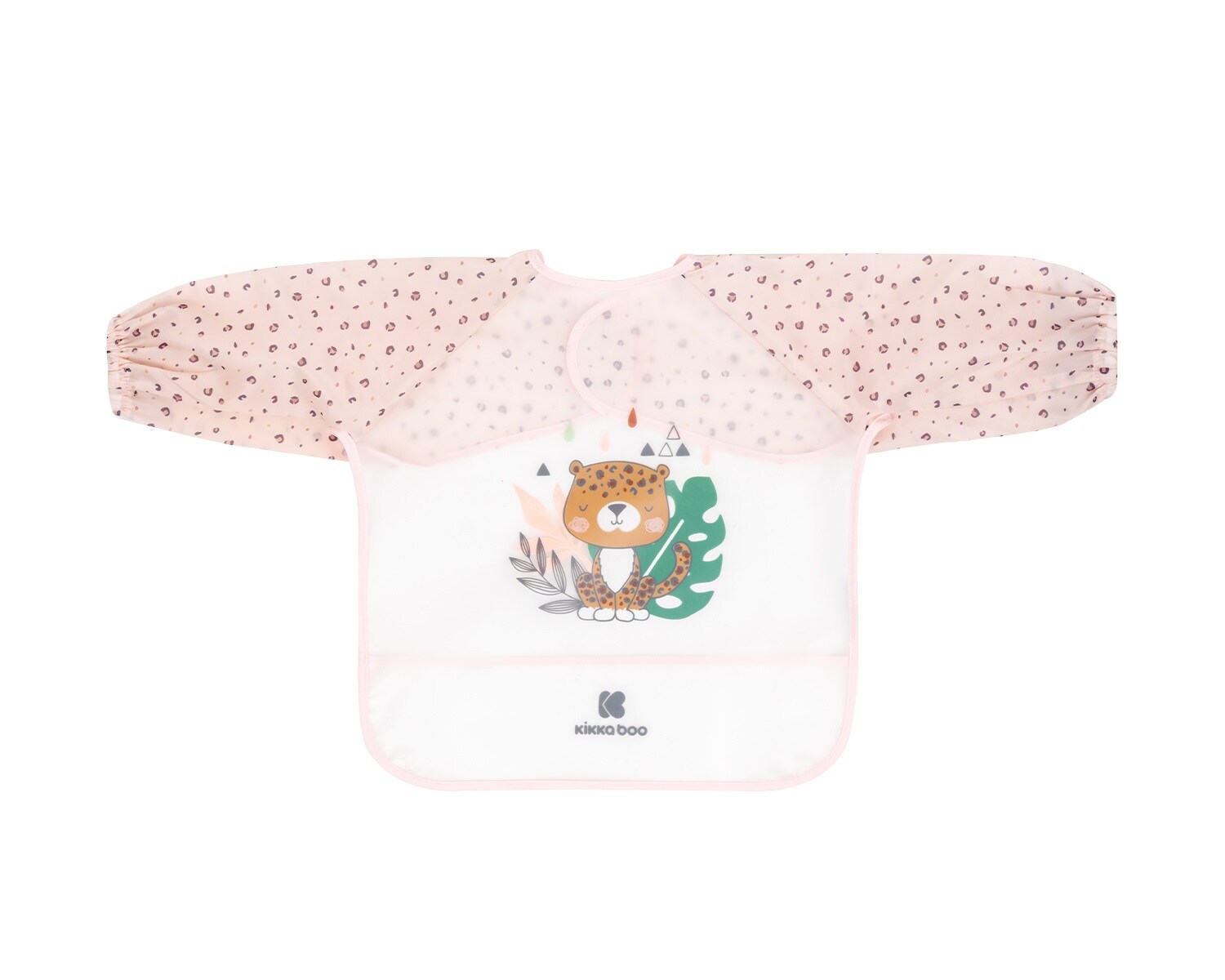 Kikkaboo Babylatz Savanna langarm mit Kr&uuml;melf&auml;nger, wasserdicht, Selbstverschluss pink - Bild 1