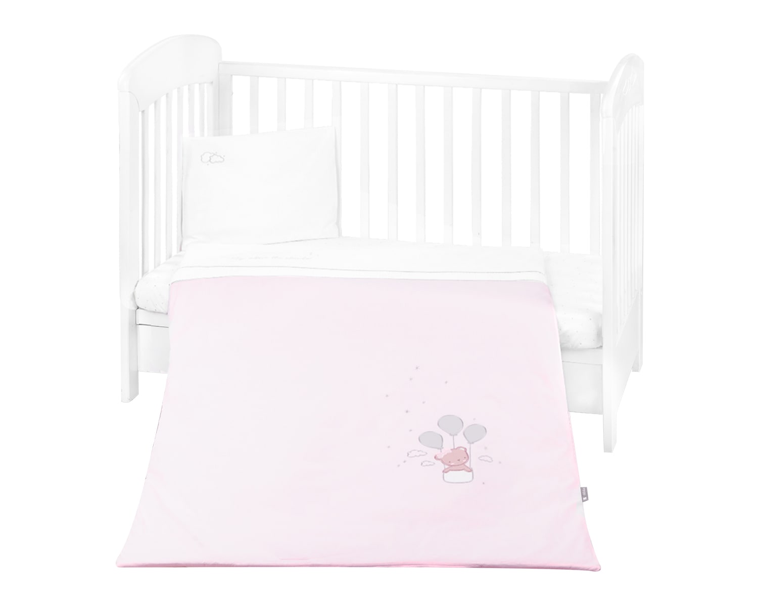 Kikkaboo Babybettw&auml;sche-Set Dream Big 3-tlg. Bezug 135 x 95 Kissen 45 x 35 Laken rosa - Bild 1