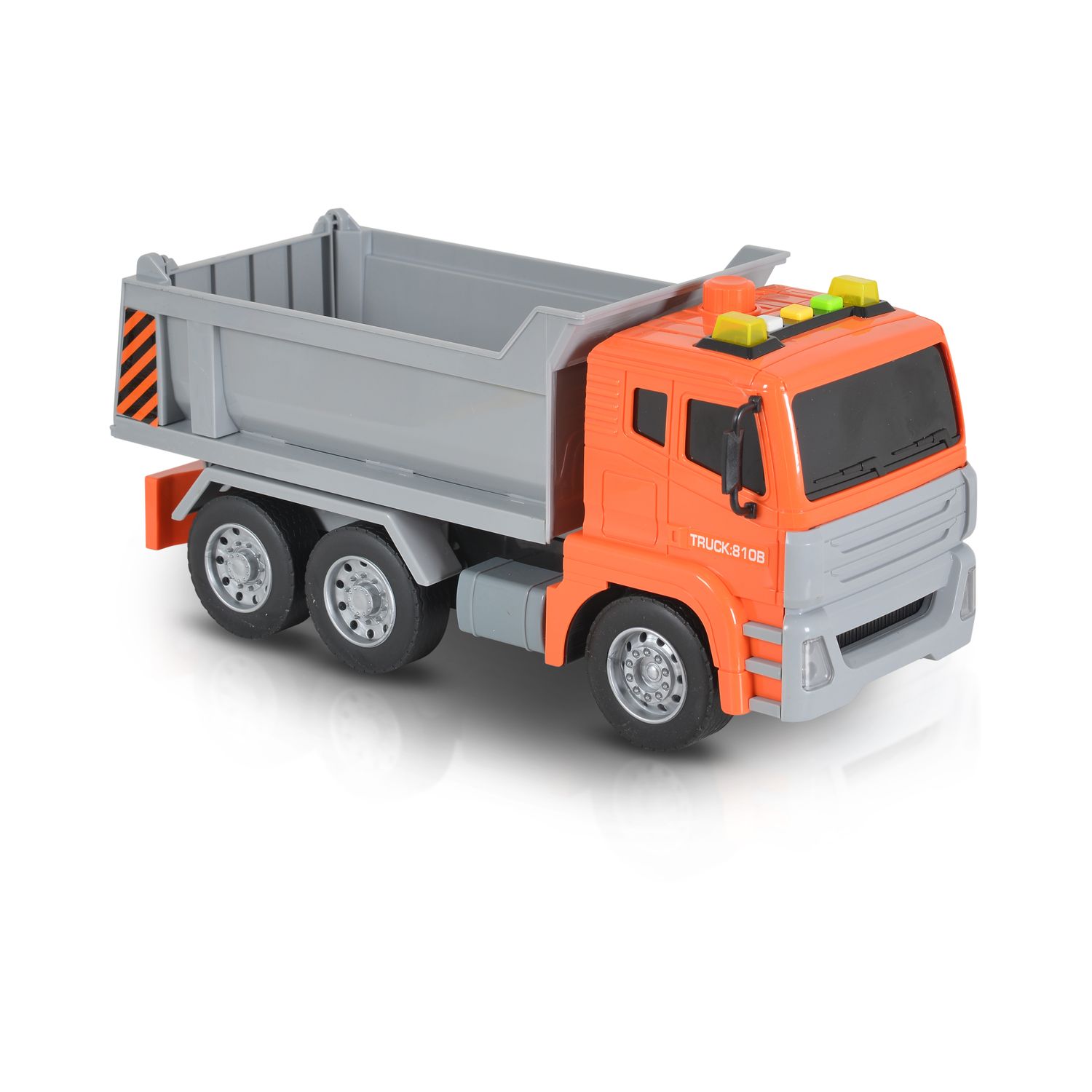 Moni Spielzeug-LKW Muldenkipper 1:12 Sound- und Lichteffekte Kippfunktion Dumper orange - Bild 1
